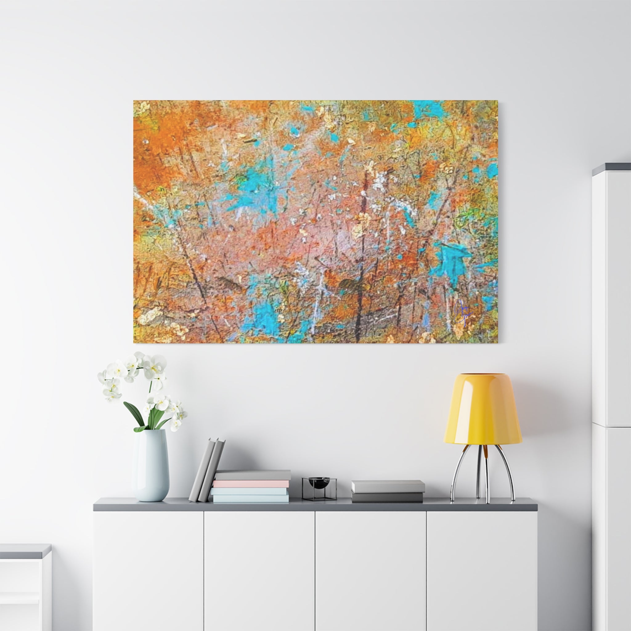 Matte Canvas Wall Art — 'Walk in the Woods' Abstract by Angie Jones (Stretched 1.25")