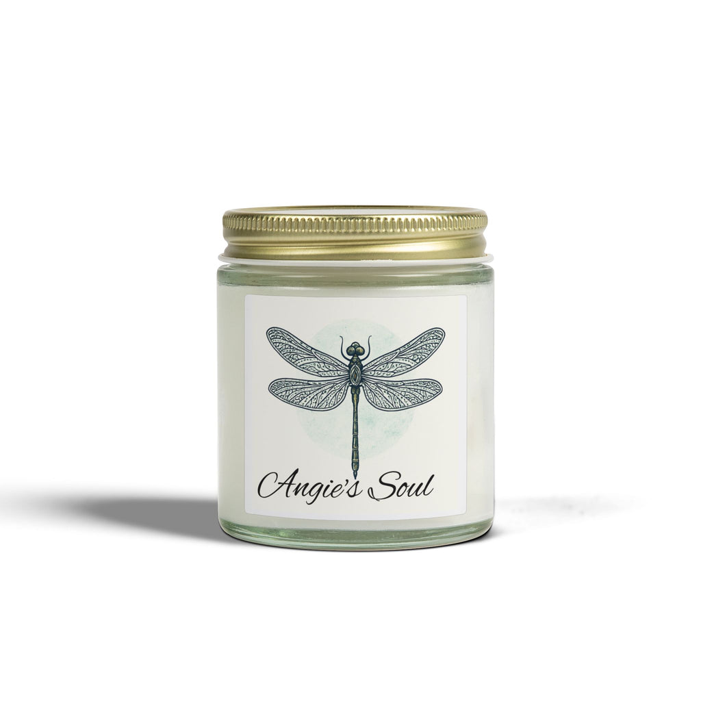 Dragonfly Soy Candle — Coconut Apricot Wax (4oz or 9oz) — Angie's Soul Scented Jar