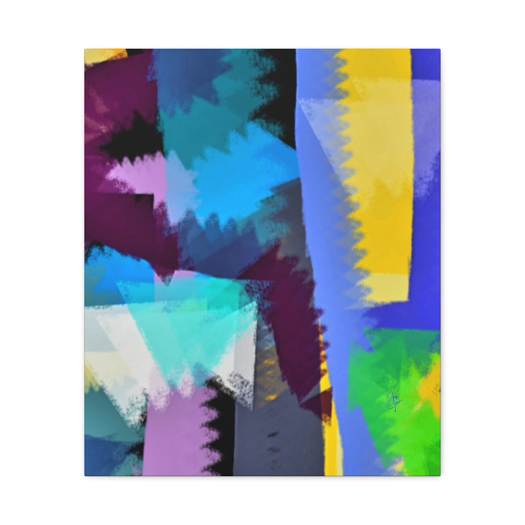 Abstract Color Burst Canvas Print — Vibrant Geometric Wall Art