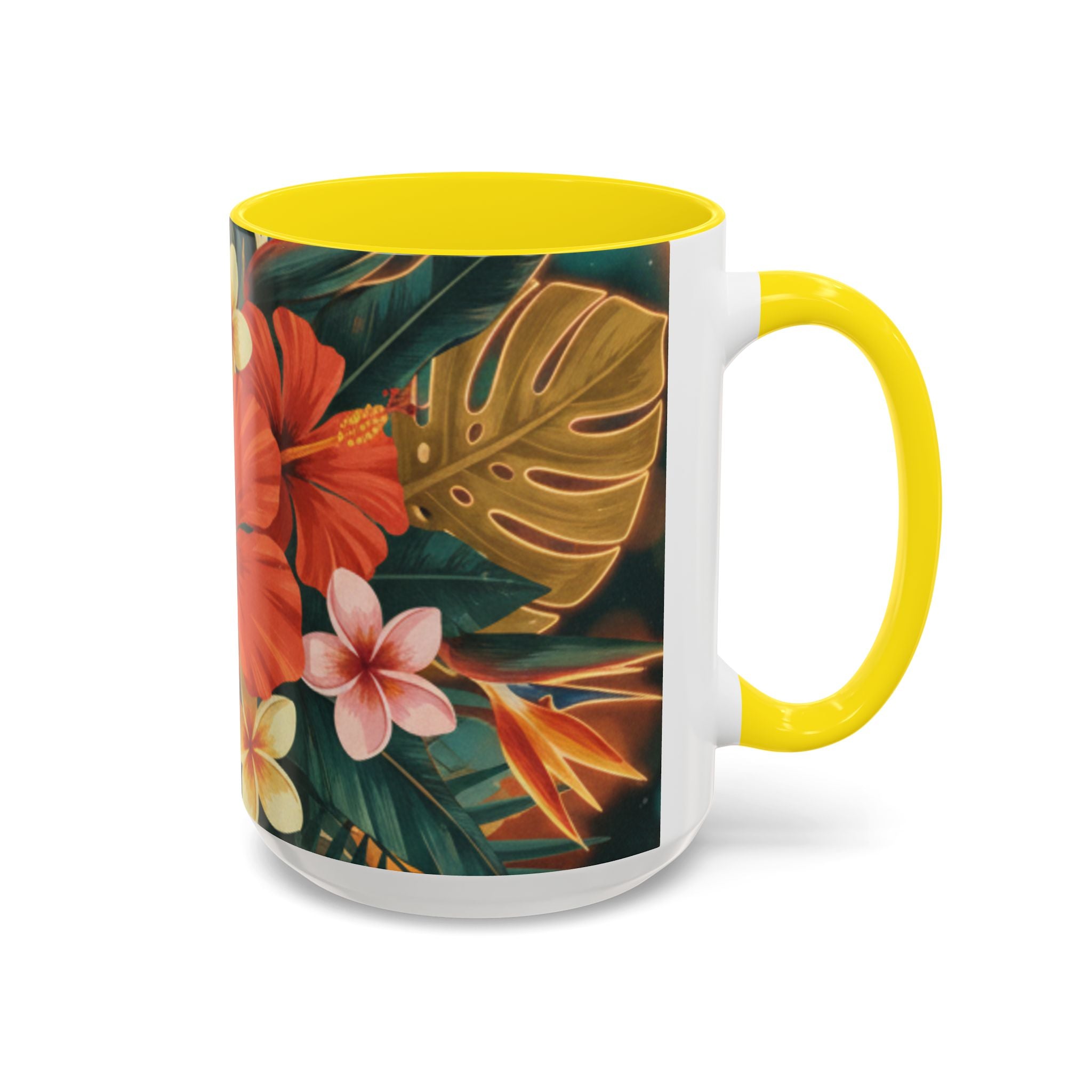 Hibiscus Tropical Coffee Mug — Floral Island Accent Mug (11/15 oz)