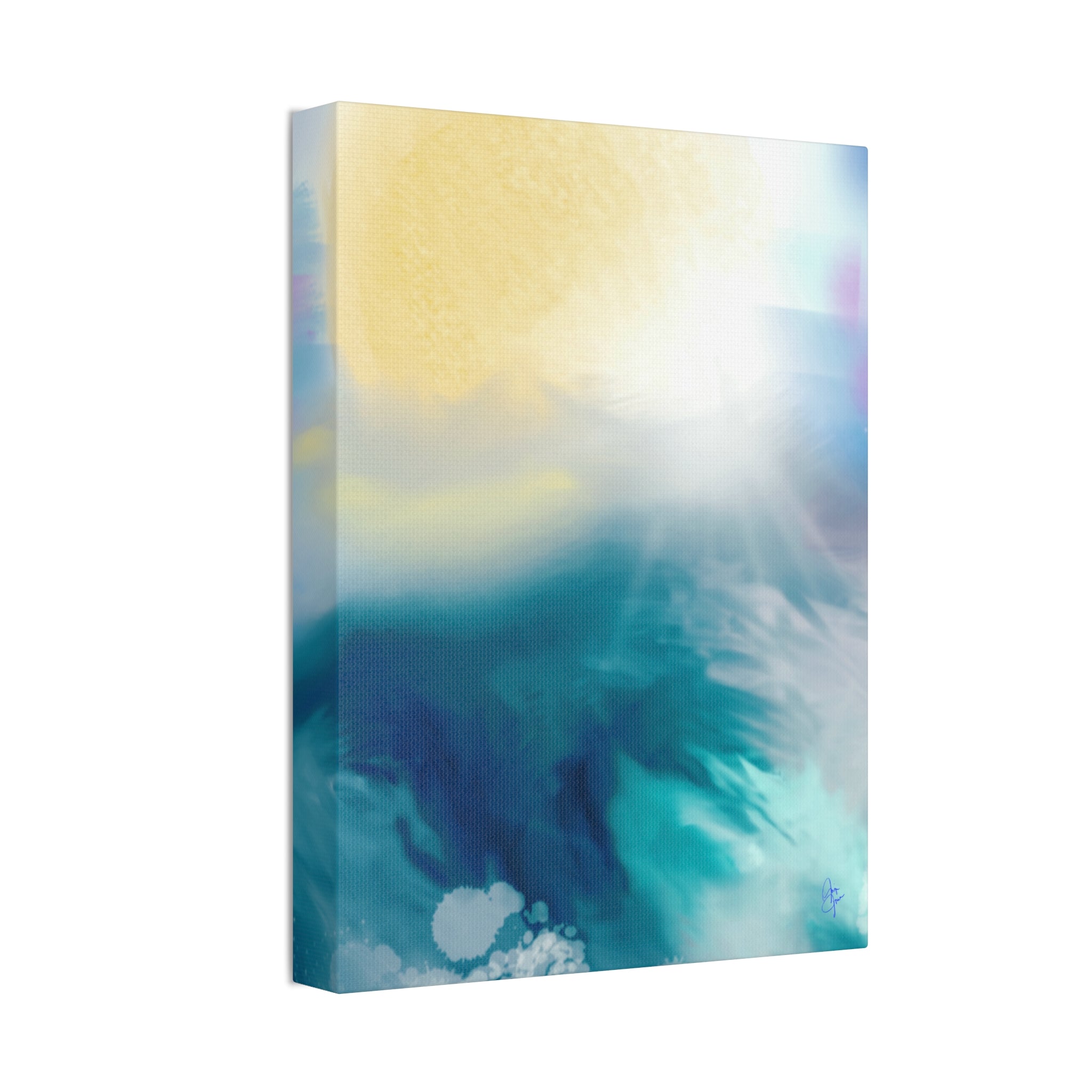 Ocean Sunrise Abstract Canvas Print — Stretched 1.5"