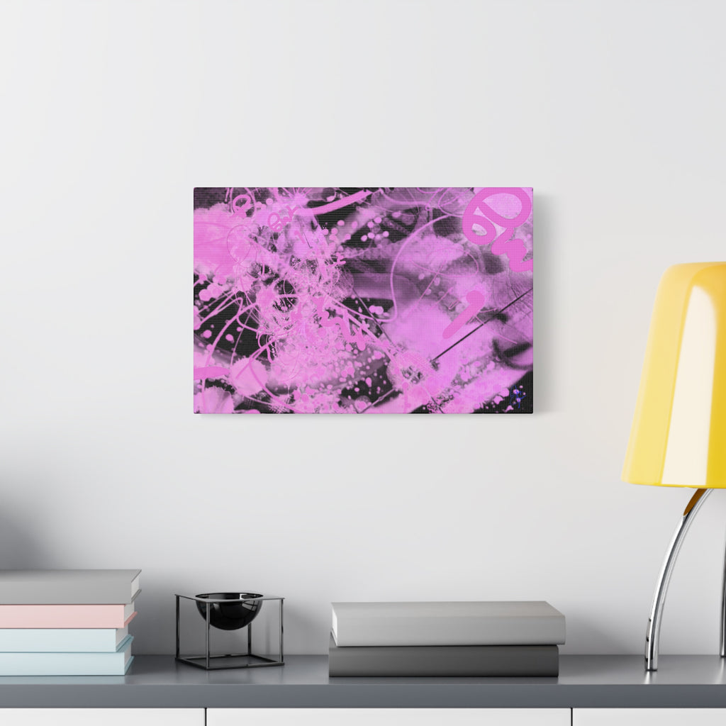 Pink Abstract Graffiti Matte Canvas