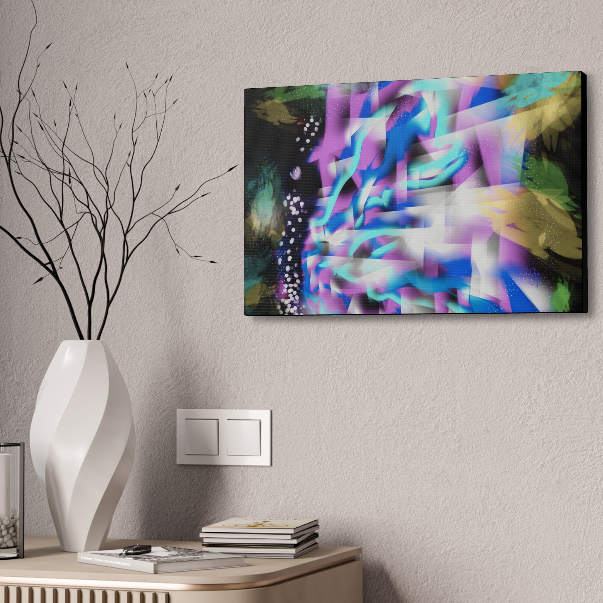 Geometric Butterfly Canvas Stretched 1.5"
