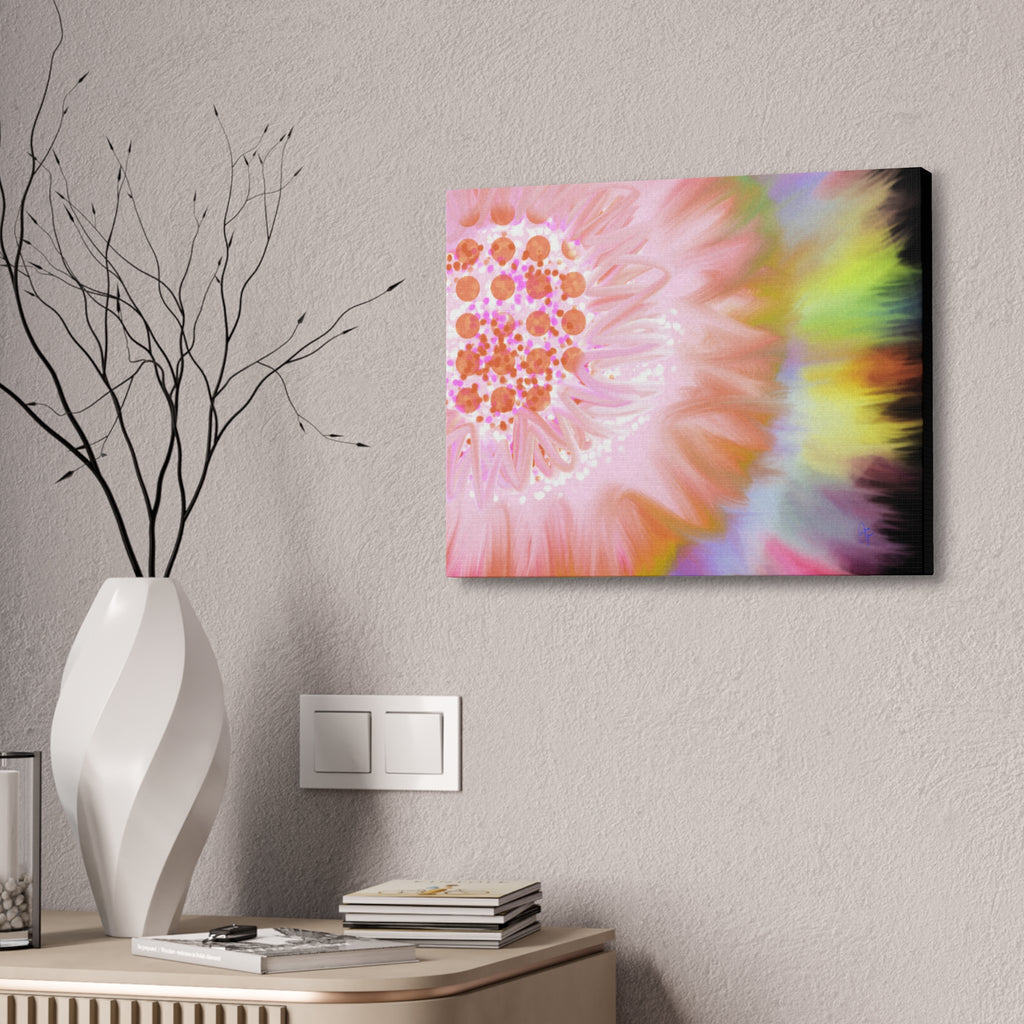 Abstract Floral Burst Canvas Stretched 1.5" — Colorful Sunflower Wall Art