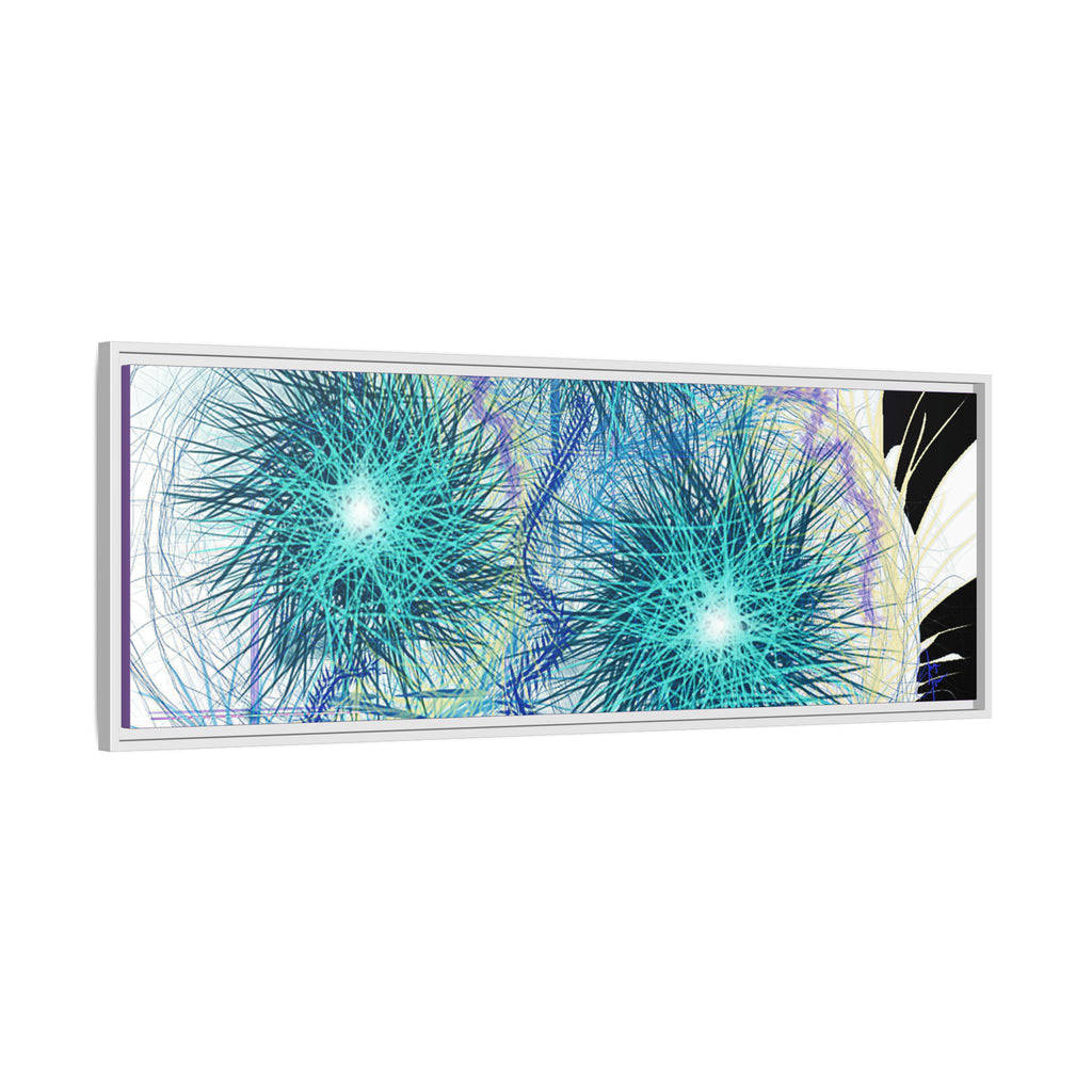 Dandelion Abstract Print Matte Canvas Framed Wall Art