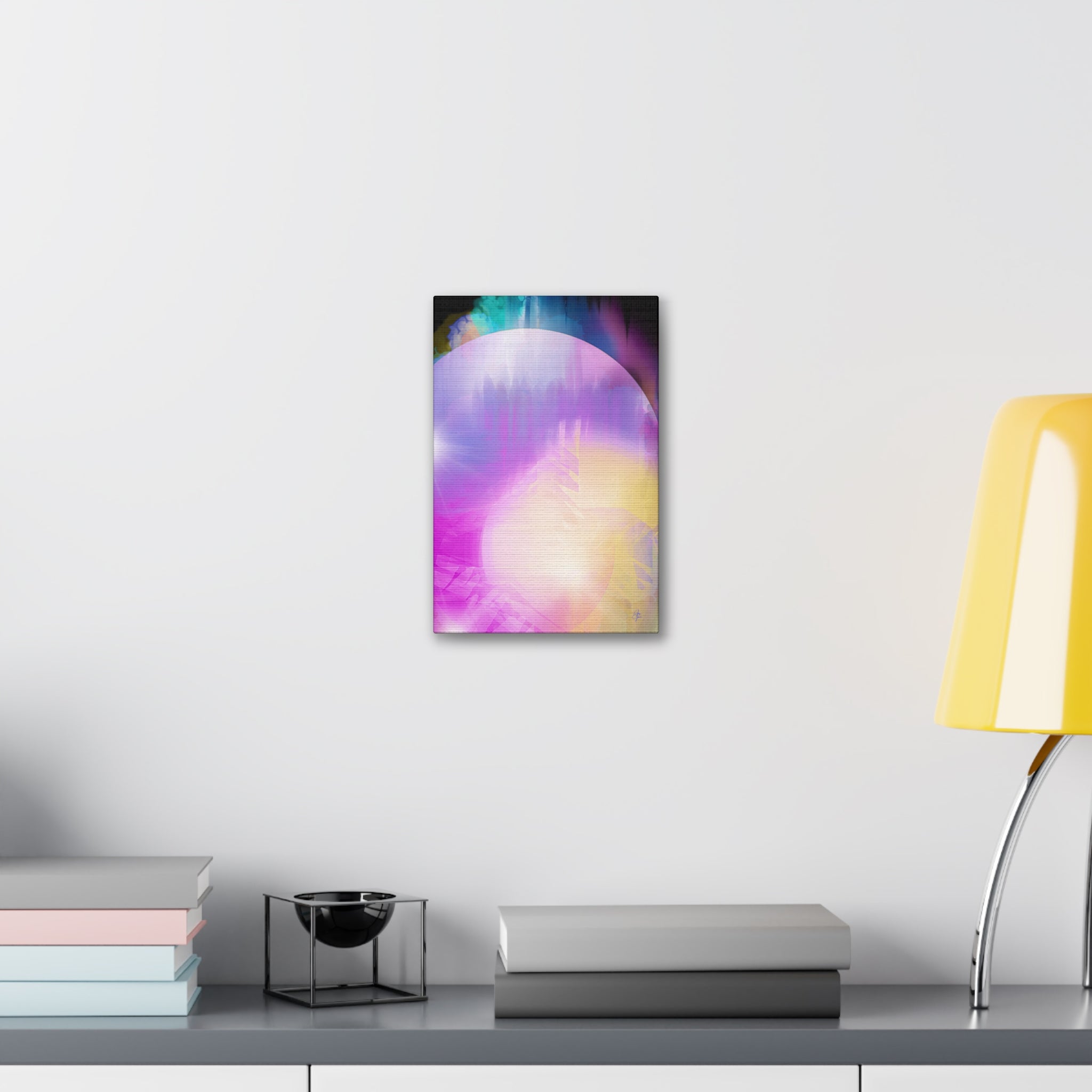Abstract Aurora Canvas Print — Vibrant Pink & Purple Stretched Wall Art