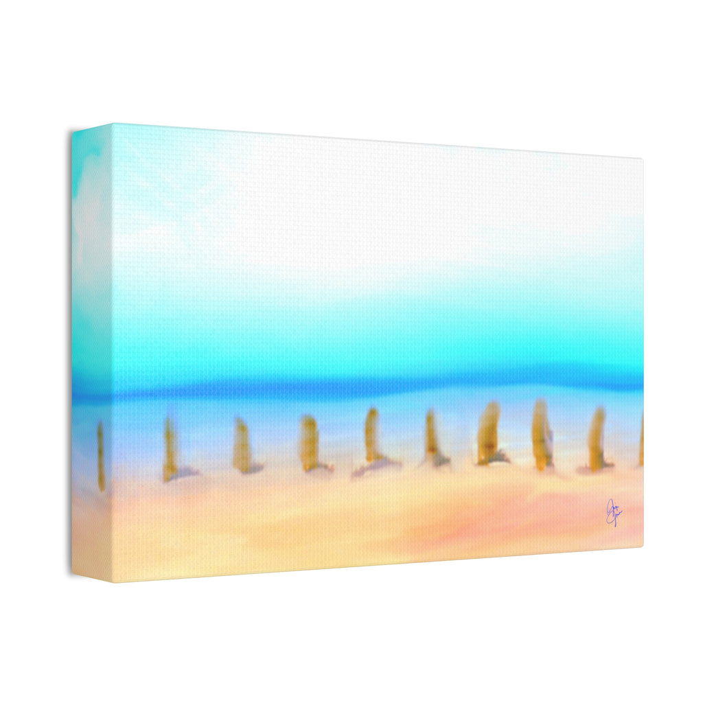 Coastal Sunrise Beach Canvas — Stretched 1.5" Seascape Wall Art
