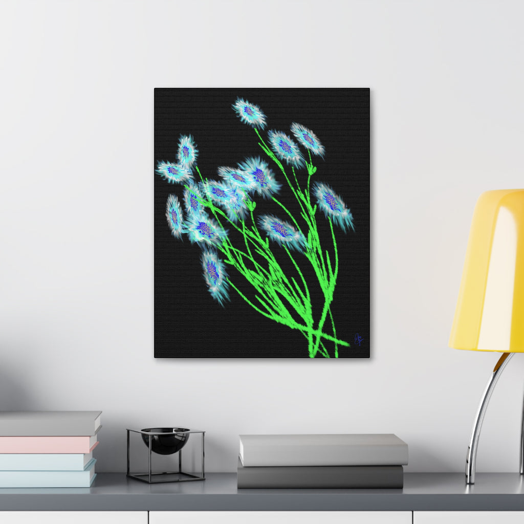 Neon Wildflower Canvas Print
