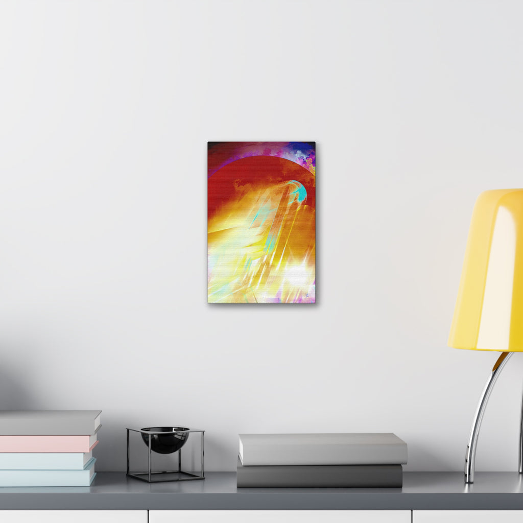 Abstract Solar Burst Canvas Print — Vibrant Colorful Wall Art