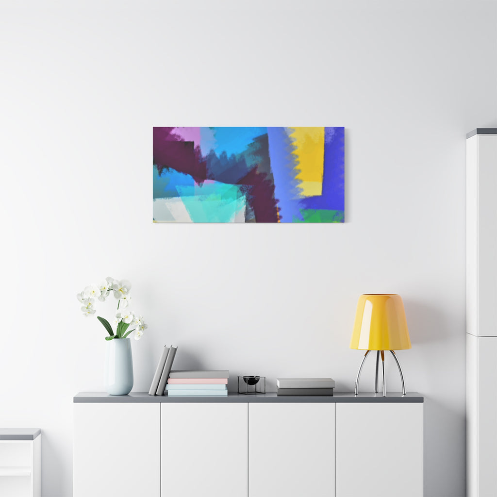 Abstract Color Burst Canvas Print — Vibrant Geometric Wall Art