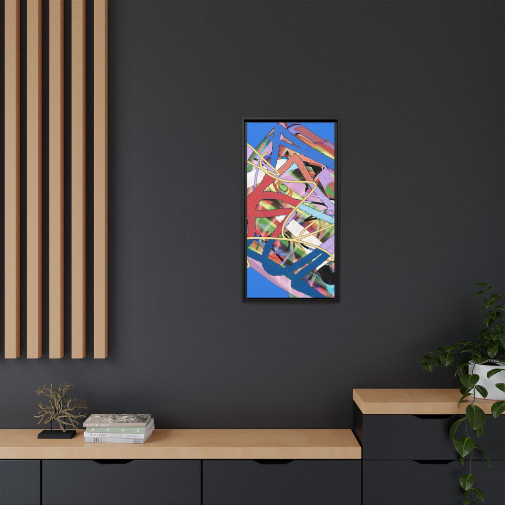 Abstract Multi‑Color Framed Canvas Art – Vibrant Modern Wall Decor