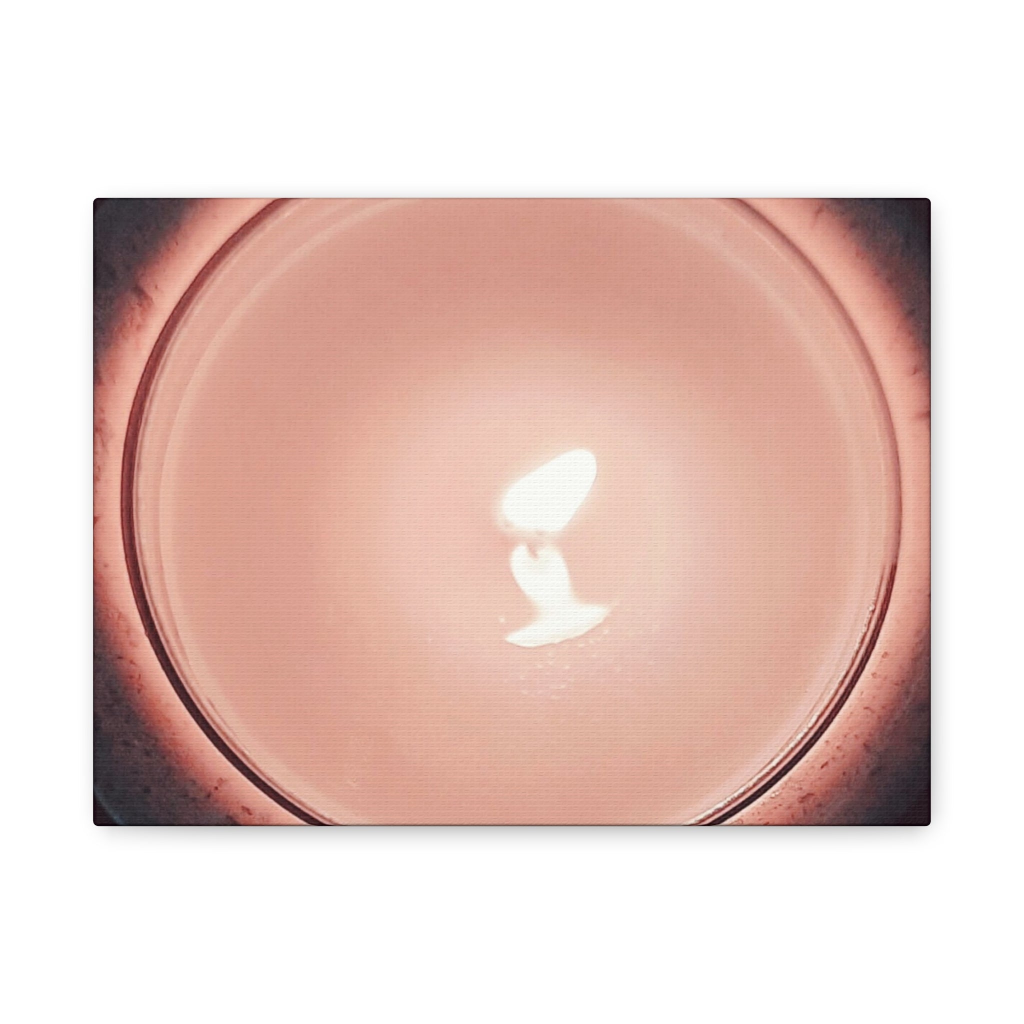 Candle Flame Matte Canvas Wall Art — Warm Glow Minimalist Home Decor