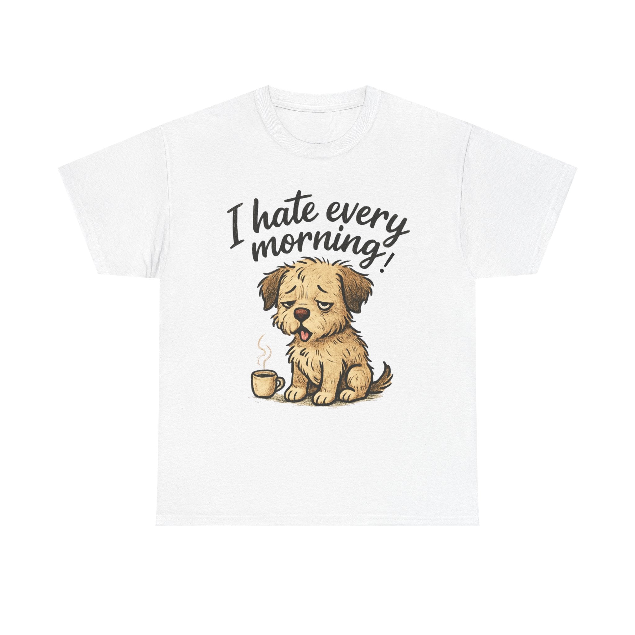 Funny Unisex Tee - I Hate Mornings Design