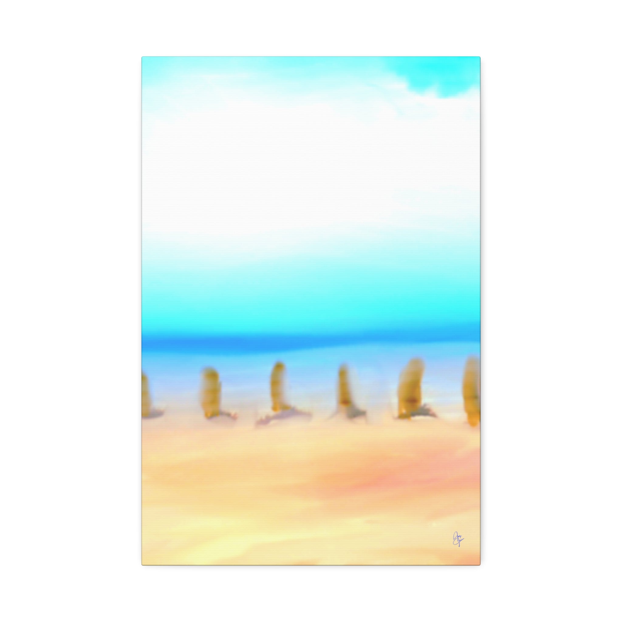 Coastal Sunrise Beach Canvas — Stretched 1.5" Seascape Wall Art