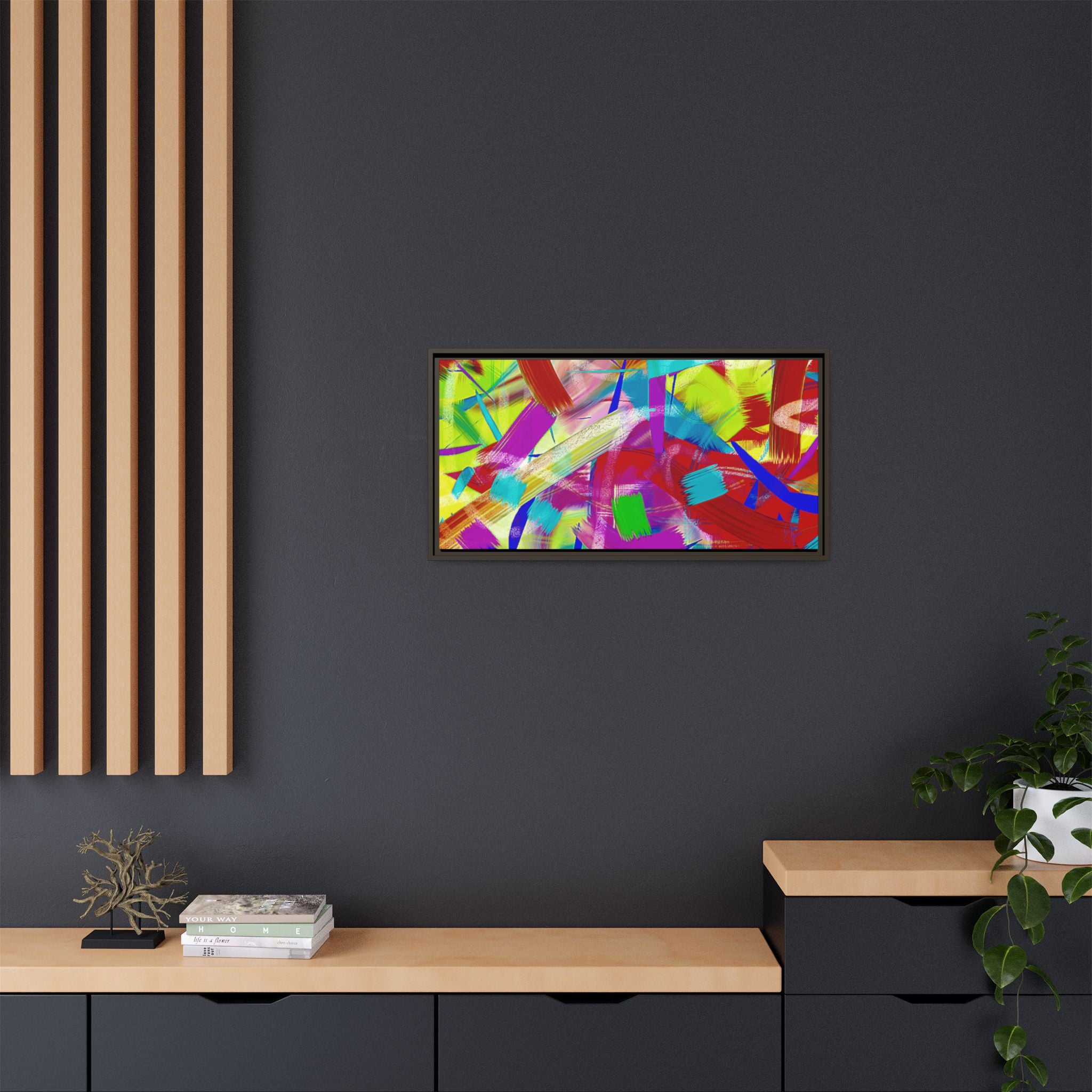 Matte Canvas, Framed (Multi-color)