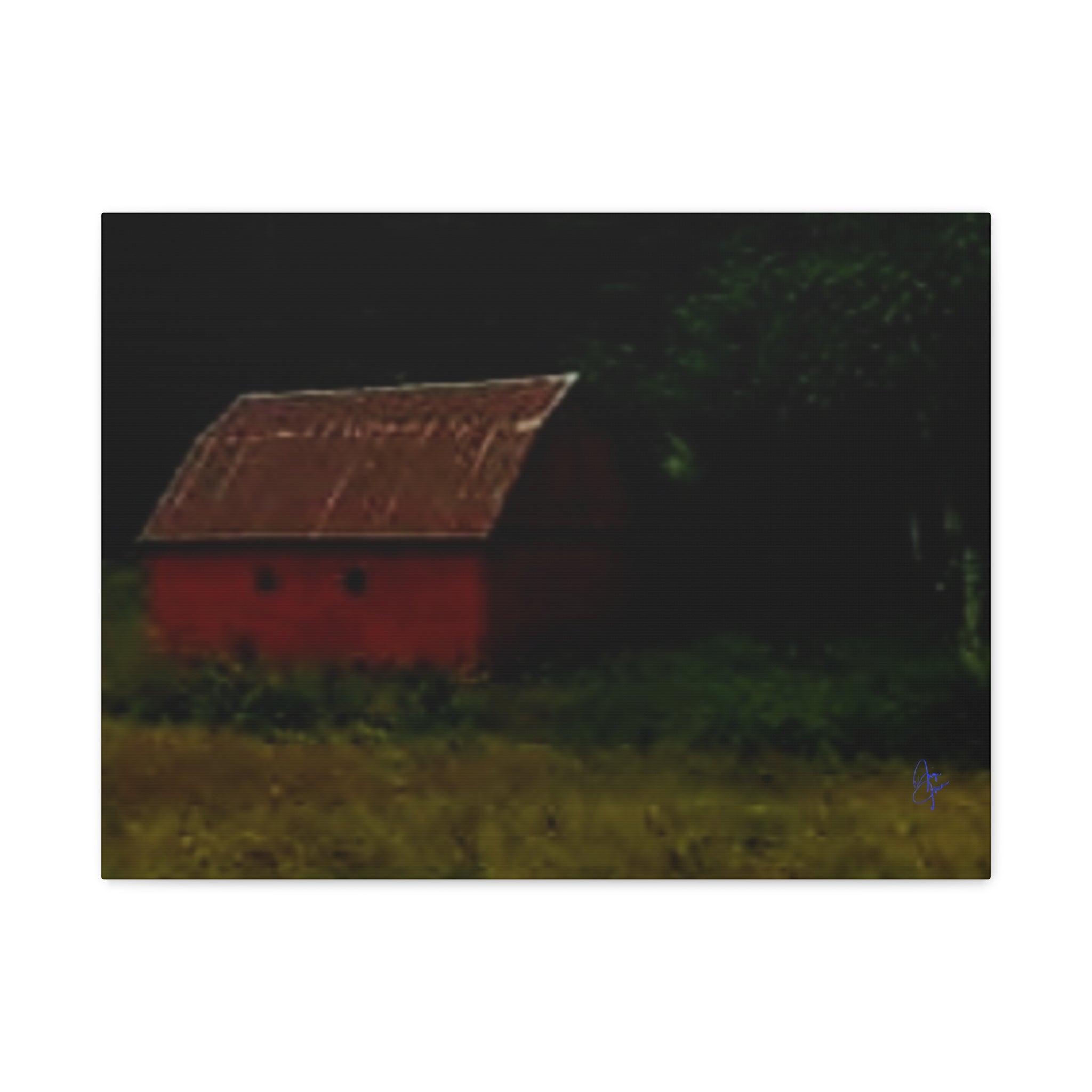North Carolina  Rustic Red Barn Matte Canvas Wall Art (Stretched 1.25")