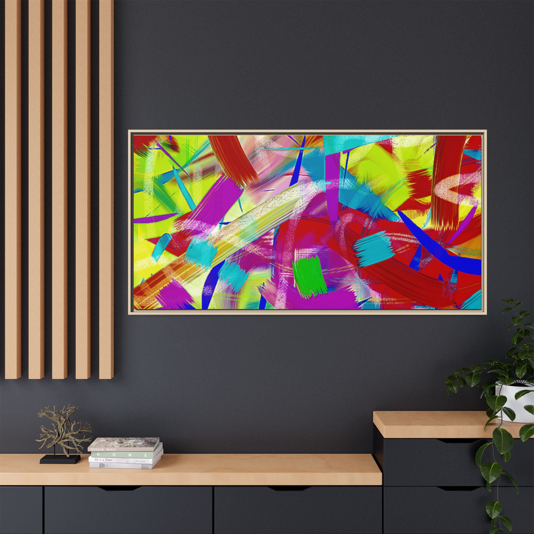 Matte Canvas, Framed (Multi-color)