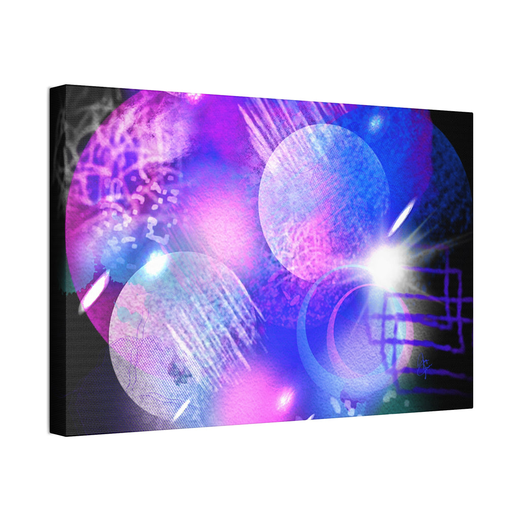 Abstract Neon Galaxy Canvas Print — Stretched 1.5''