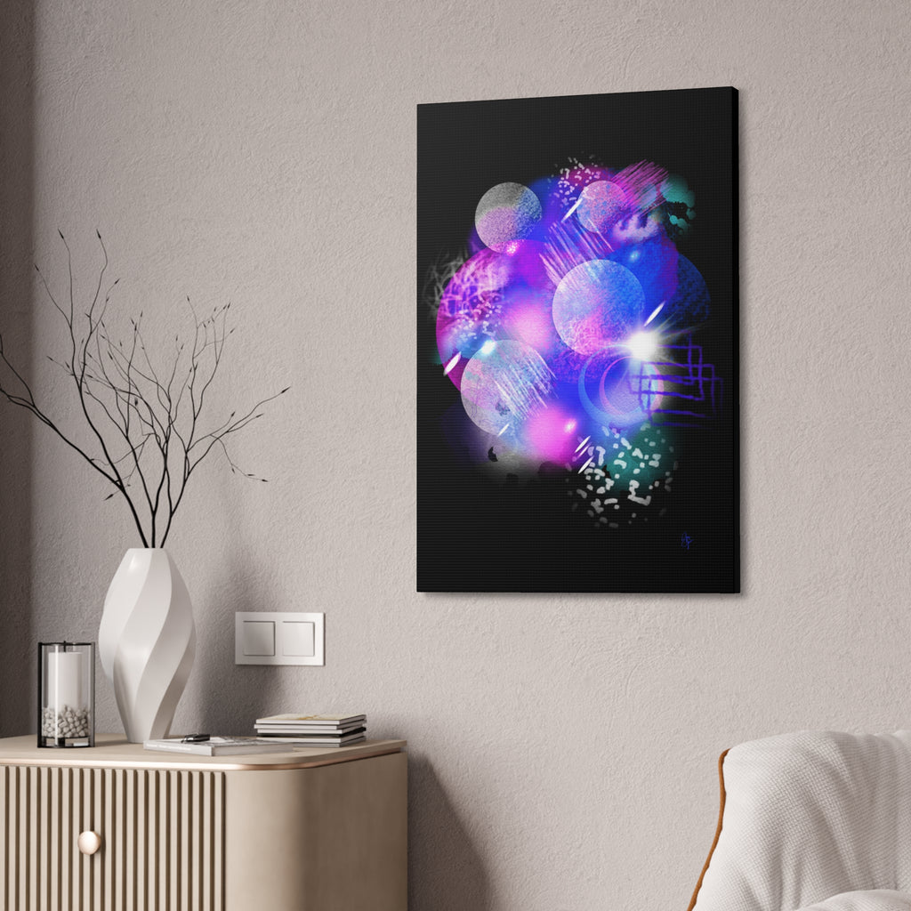 Abstract Neon Galaxy Canvas Print — Stretched 1.5''