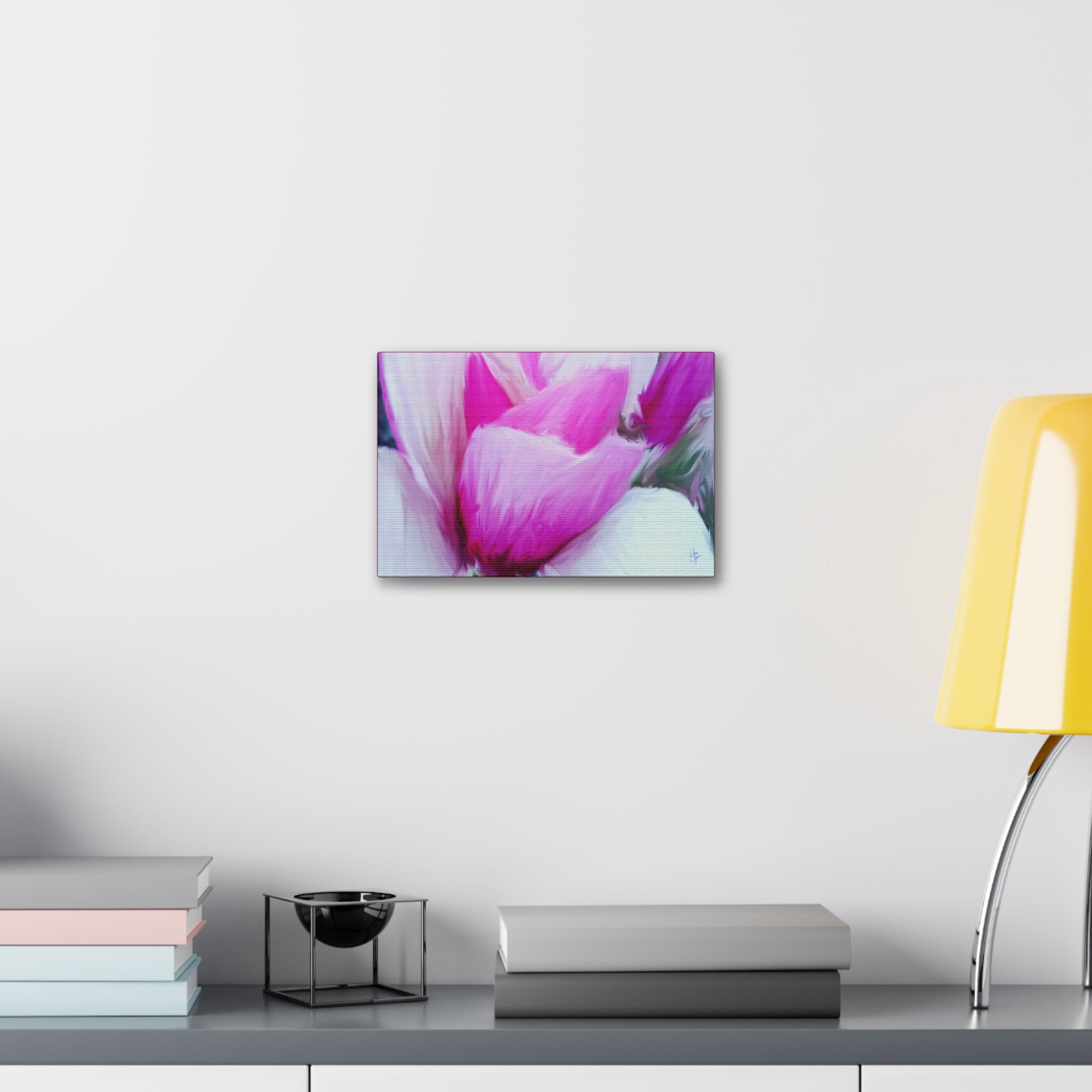 Pink Tulip Tree Abstract Canvas Wall Art — Stretched 1.5"