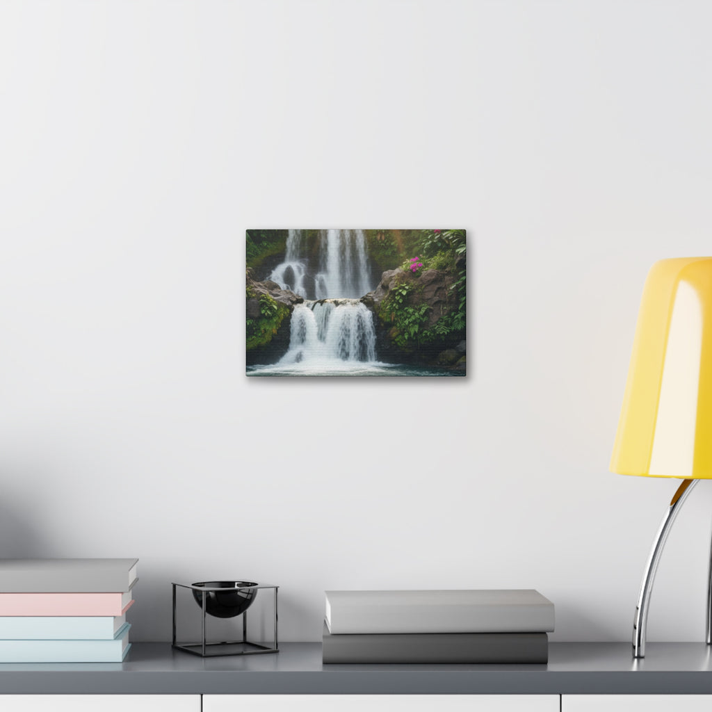 Waterfall Canvas Wall Art – Stretched 1.5" Nature Print