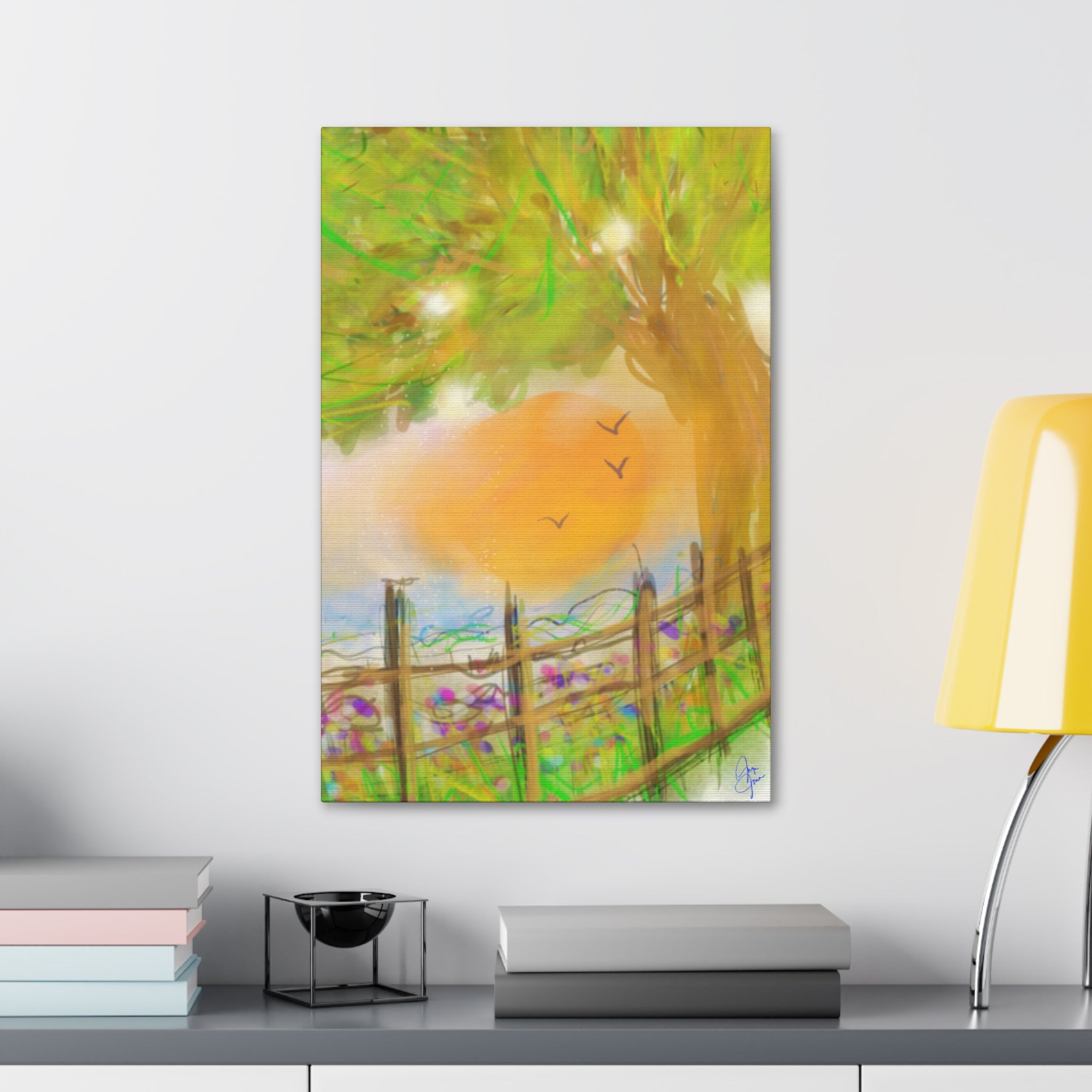 Abstract Tree Canvas Print — Black & White or Vibrant Color