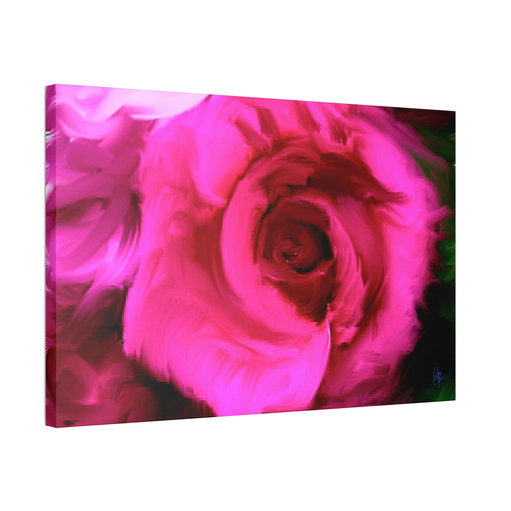 Pink Rose Abstract Canvas Print — Stretched 1.5" Wall Art