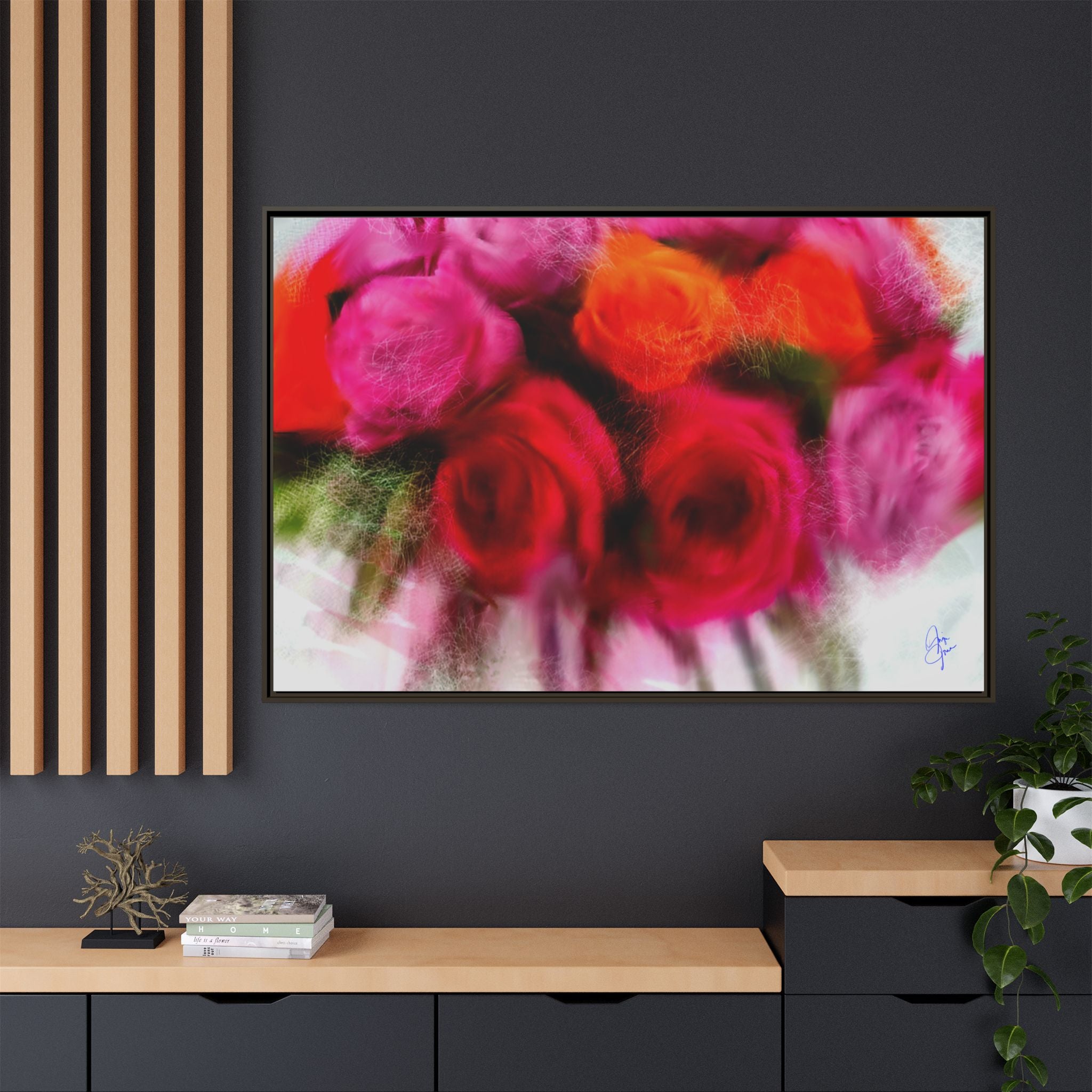 Matte Canvas, Framed (Multi-color)