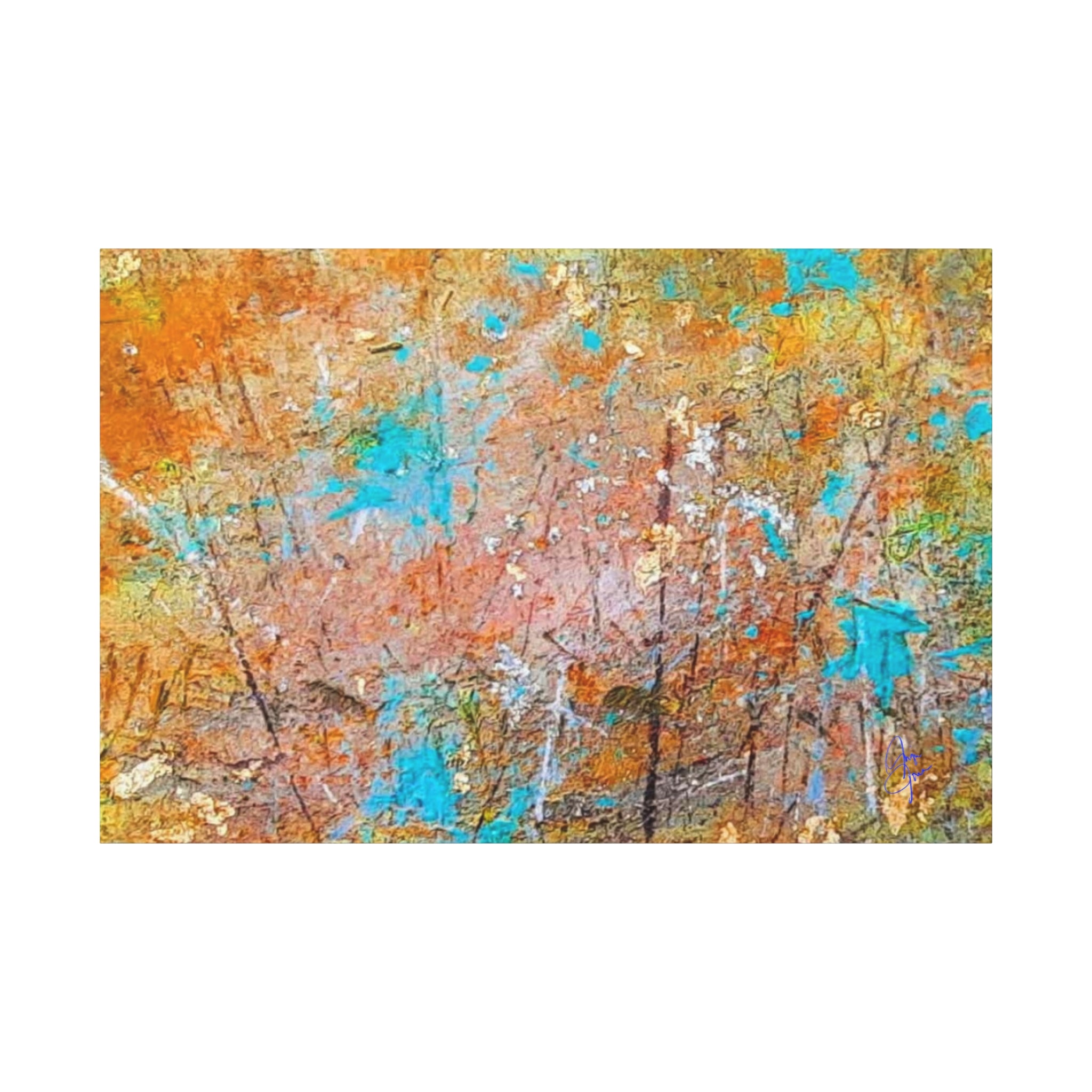 Matte Canvas Wall Art — 'Walk in the Woods' Abstract by Angie Jones (Stretched 1.25")