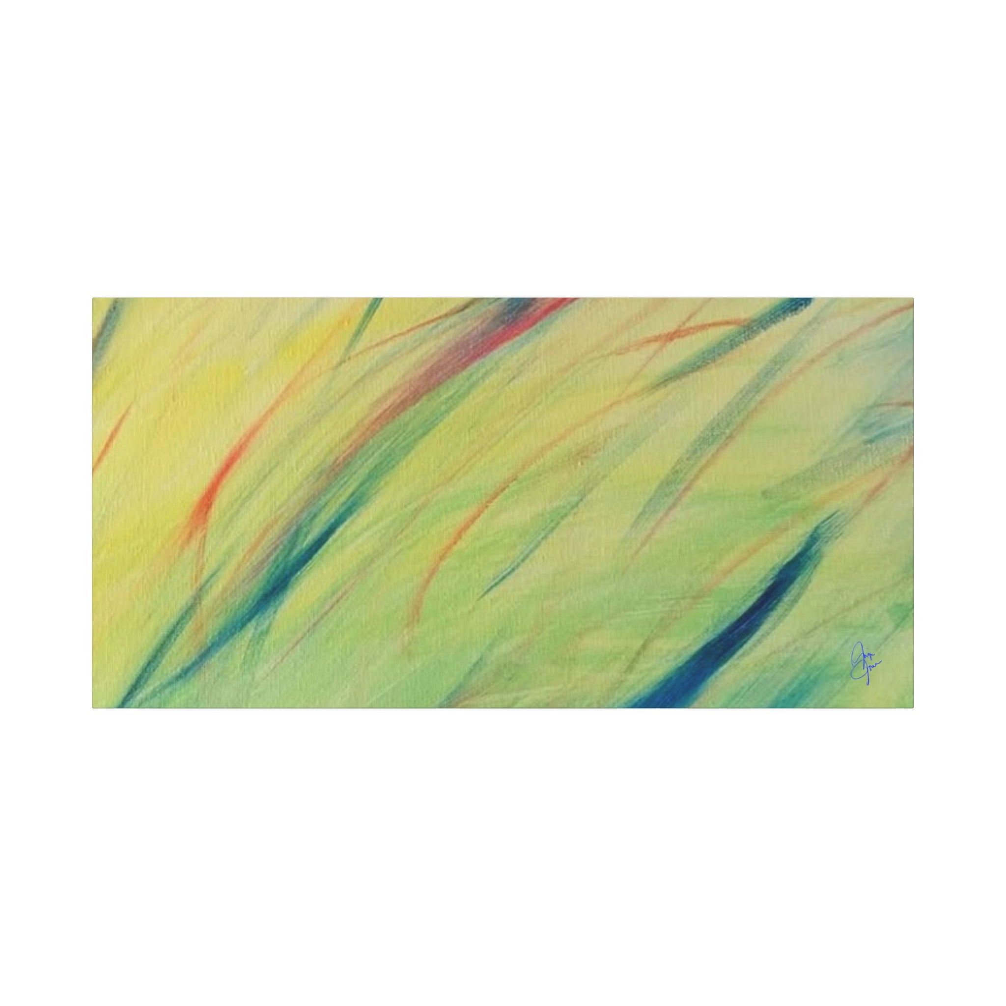 Abstract Windblown Grasses Matte Canvas Wall Art