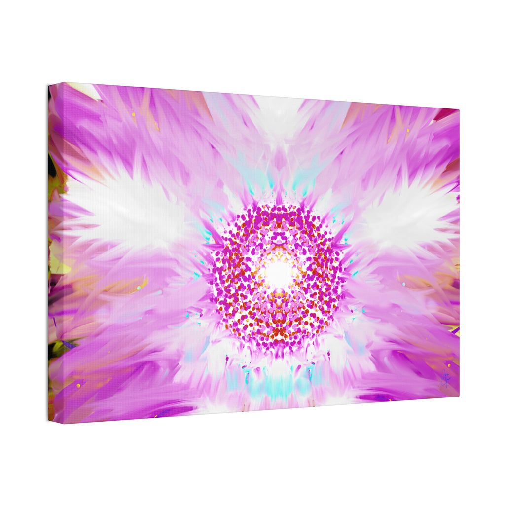 Pink Floral Mandala Canvas Print — Stretched Wall Art