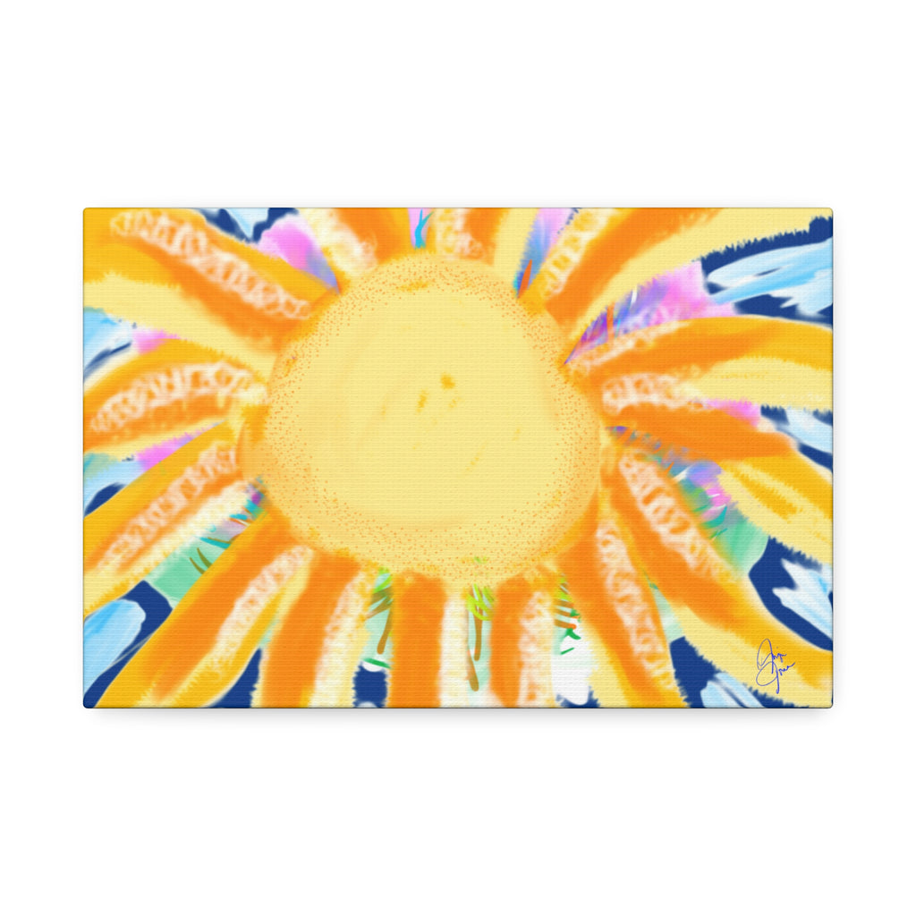 Sunburst Canvas Print — Bright Abstract Sunshine Wall Art (Stretched 1.5")