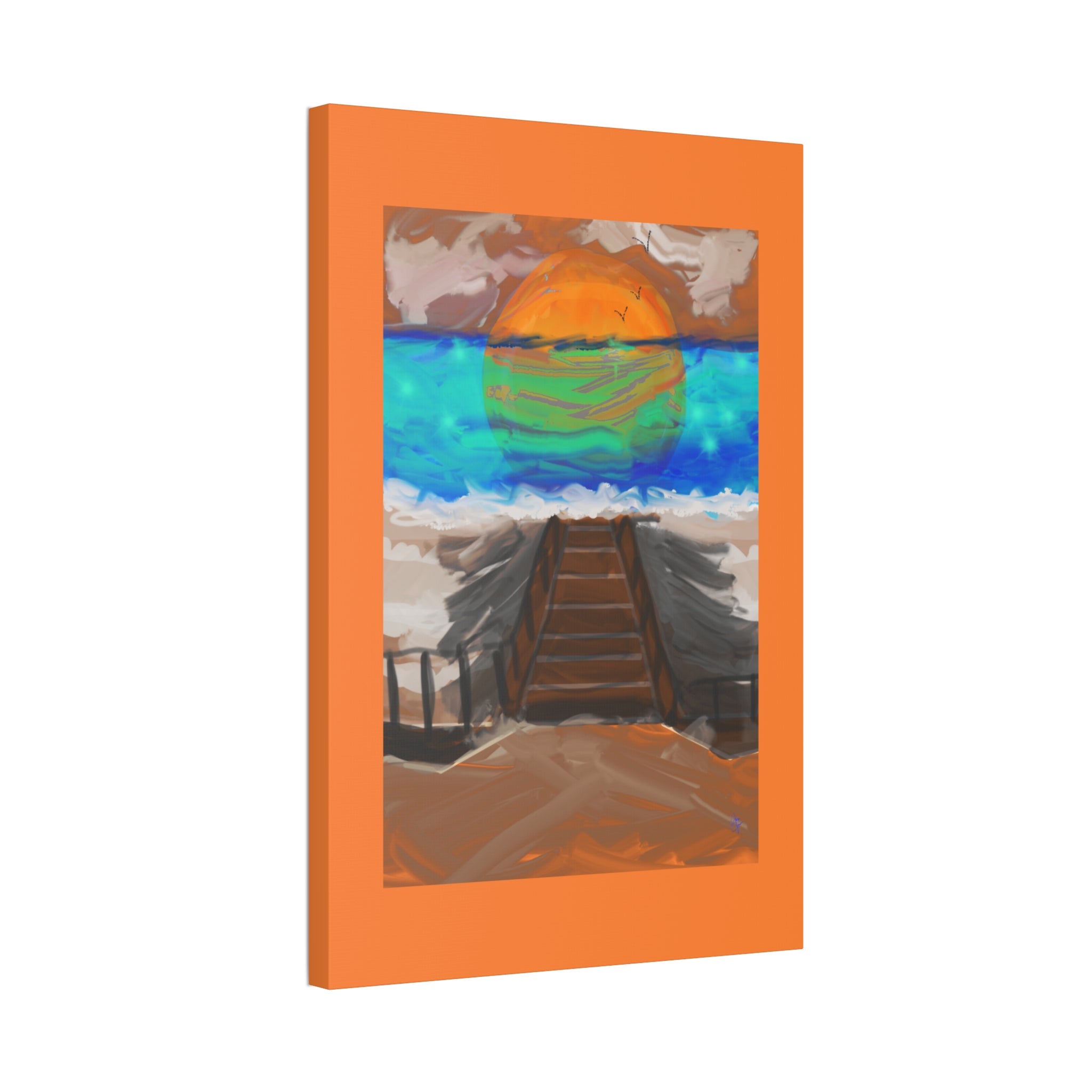 Sunset Beach Canvas Art – Stretched Wall Print