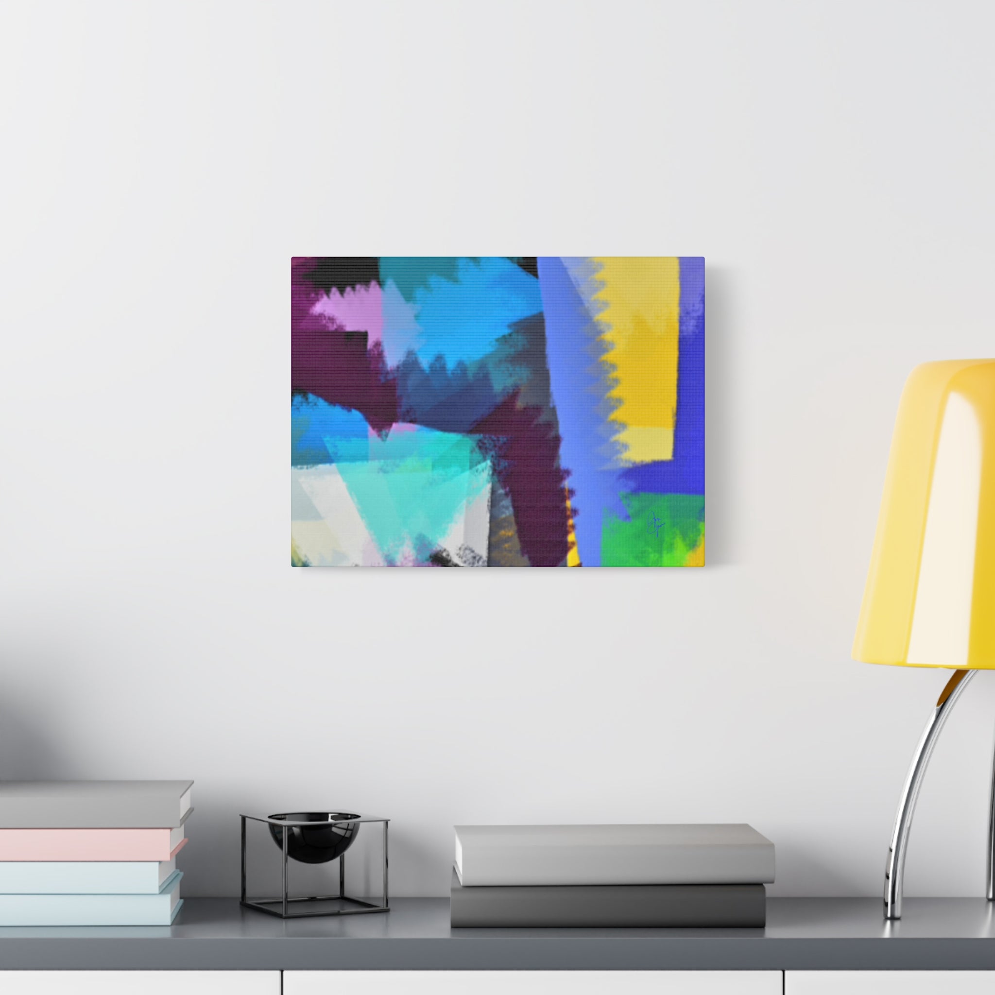 Abstract Color Burst Canvas Print — Vibrant Geometric Wall Art