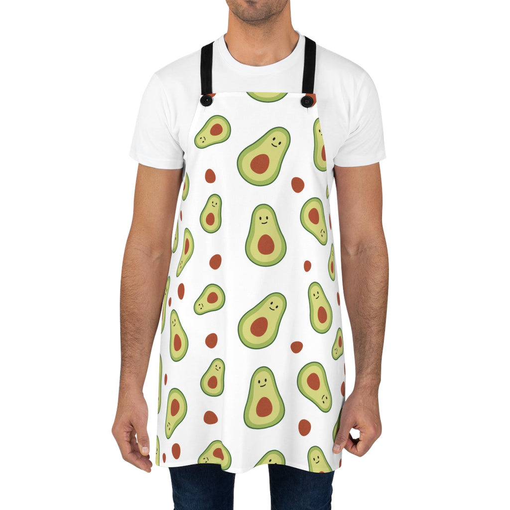 Cute Avocado Print Apron — Fun Kitchen Apron for Cooking & Gift