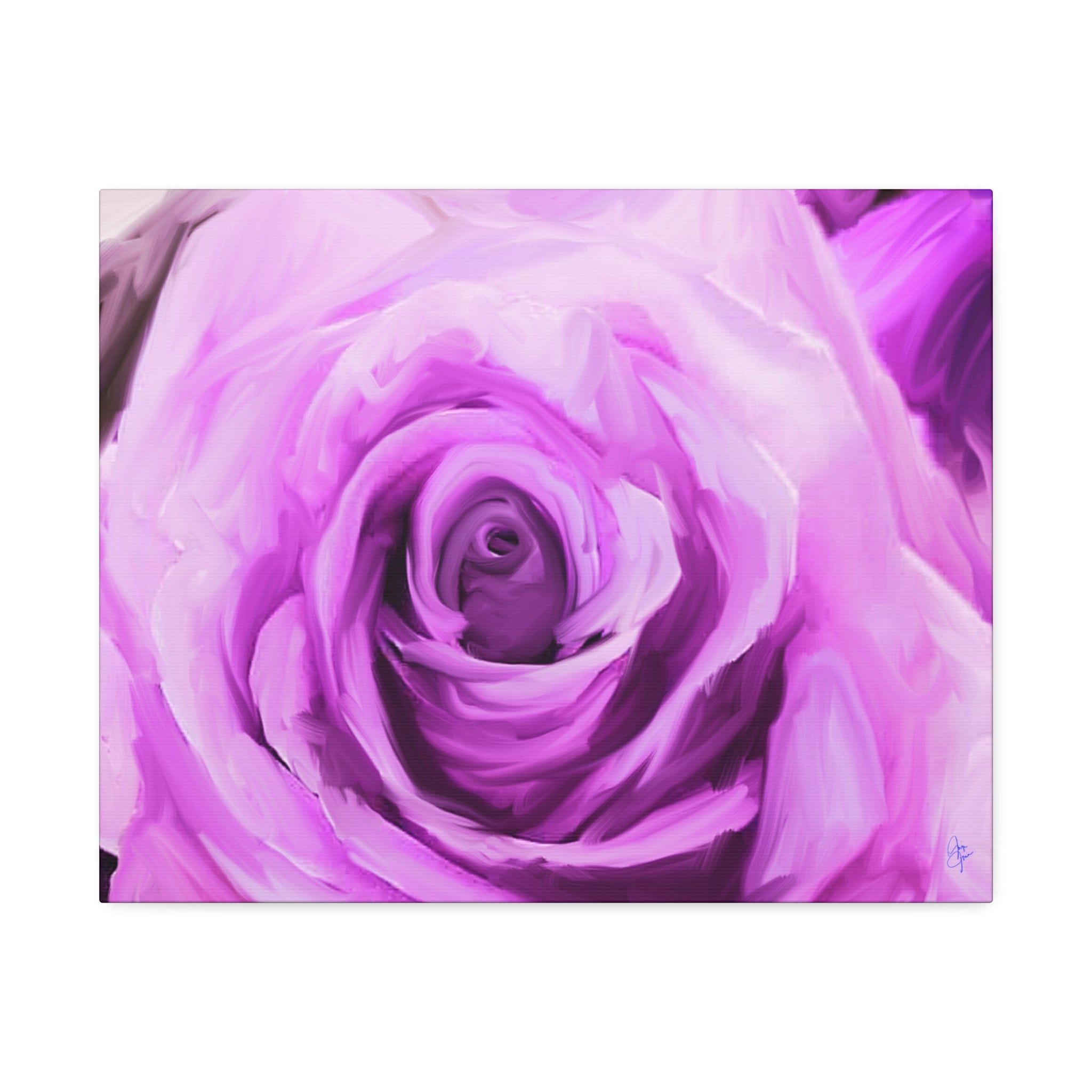 Lavender Rose Abstract Canvas Print — Stretched 1.5" Wall Art