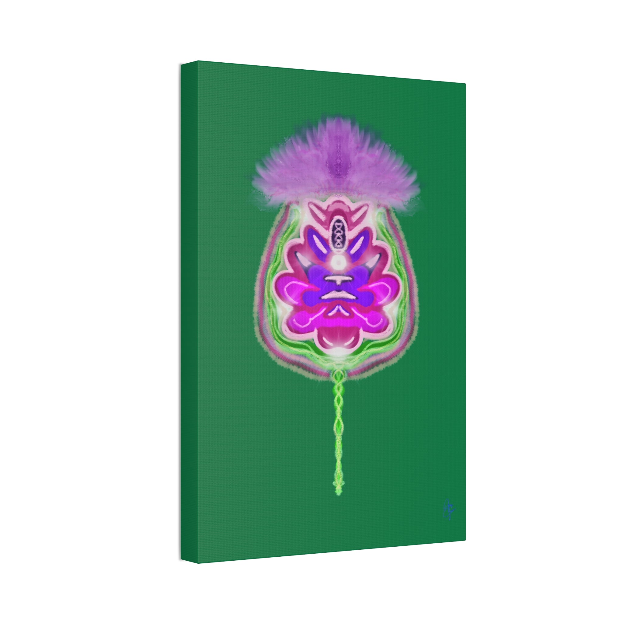 Abstract Purple Floral Canvas Wall Art — Stretched 1.5"