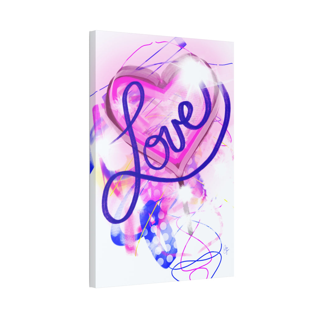 Valentine "Love Your Valentine" Stretched Canvas Wall Art