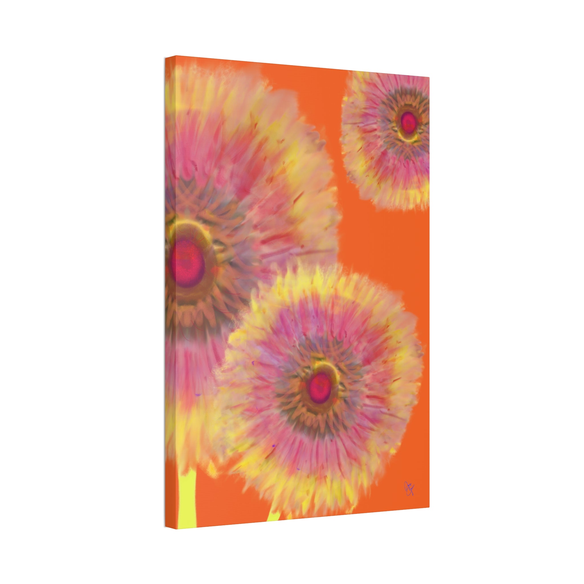 Sunburst Floral Canvas Print – Stretched 1.5'' Wall Art