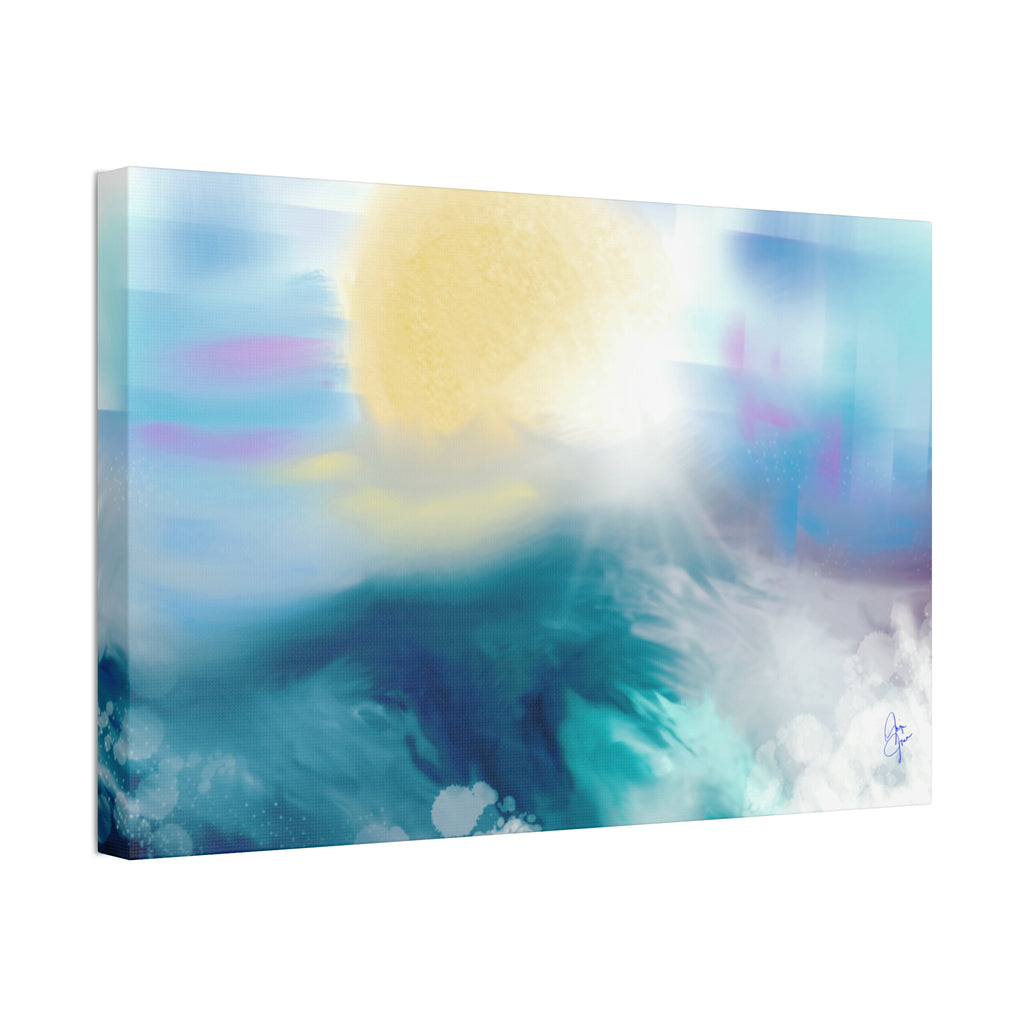 Ocean Sunrise Abstract Canvas Print — Stretched 1.5"