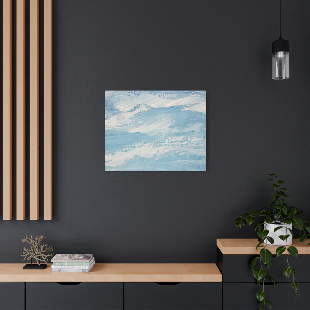 Canvas Wall Art - Serene Ocean Waves Design