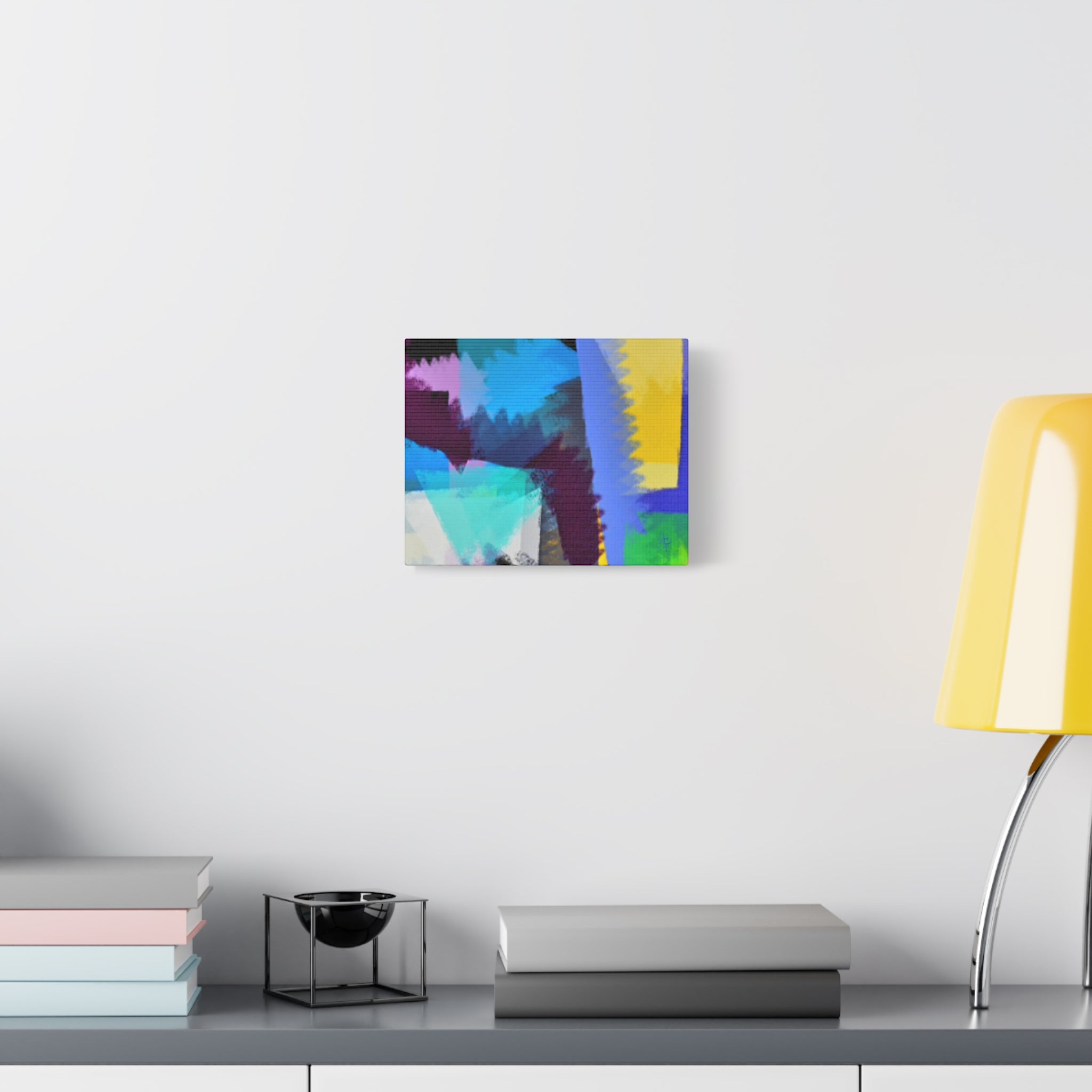 Abstract Color Burst Canvas Print — Vibrant Geometric Wall Art