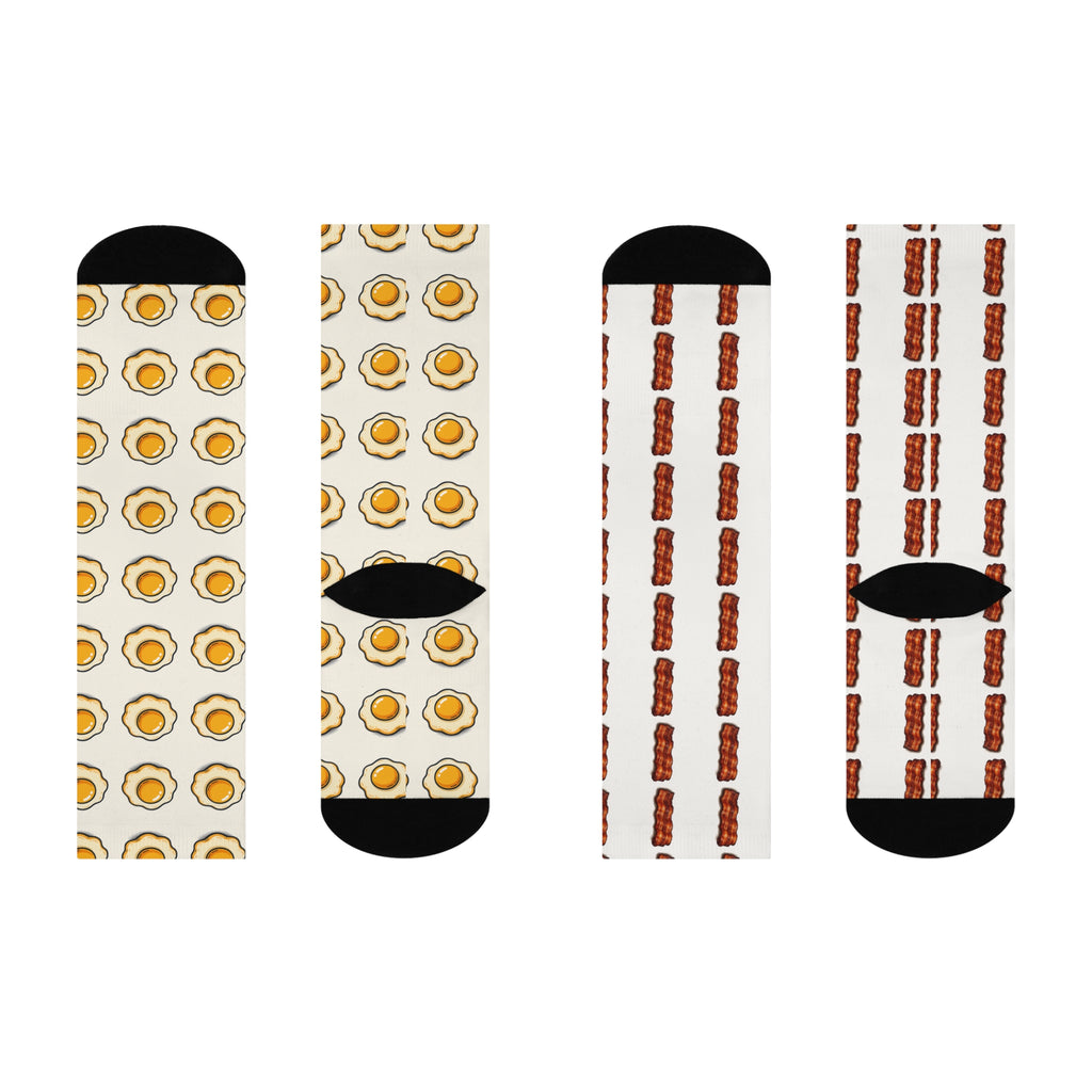 Breakfast Socks — Fried Egg & Bacon Cushioned Crew Socks