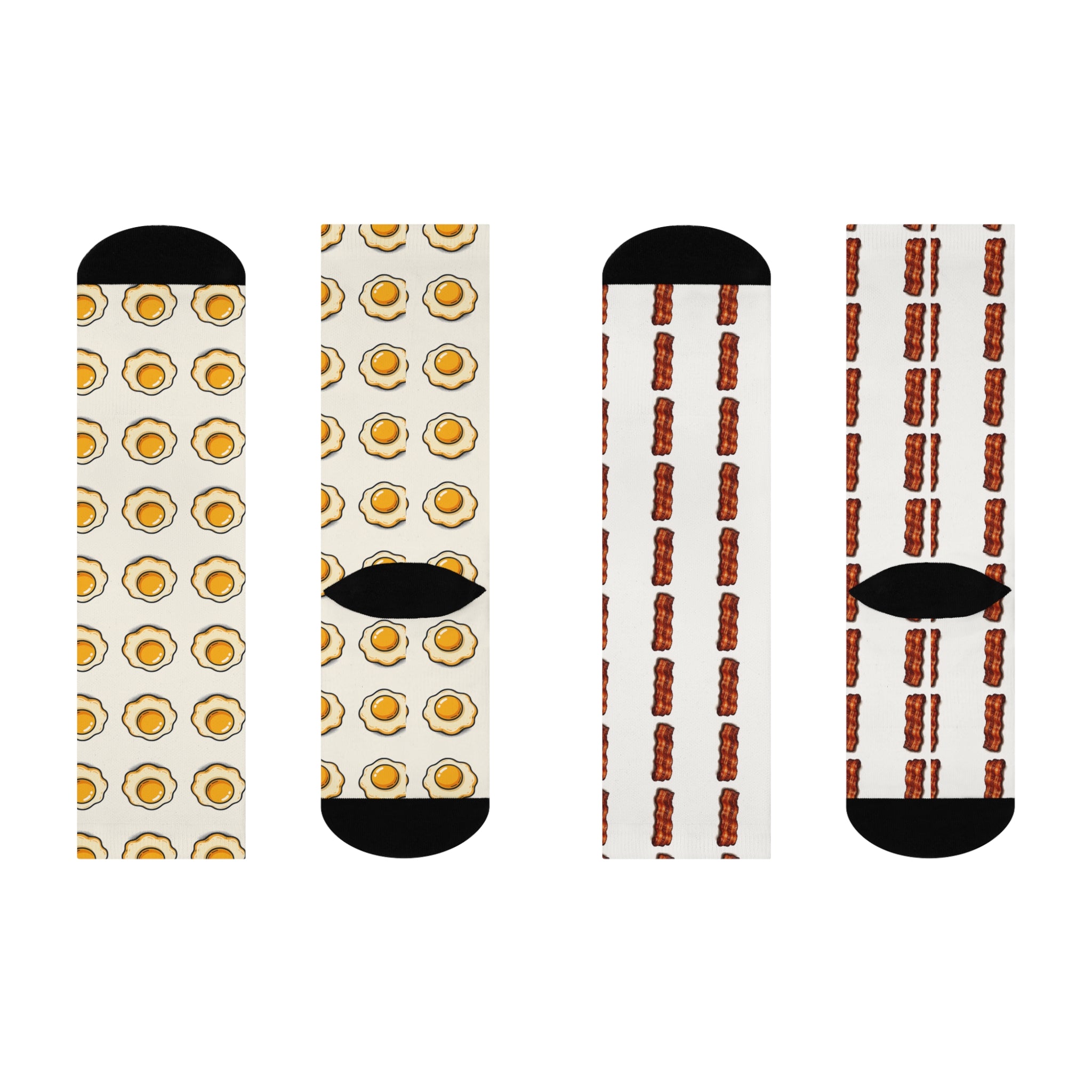 Breakfast Socks — Fried Egg & Bacon Cushioned Crew Socks