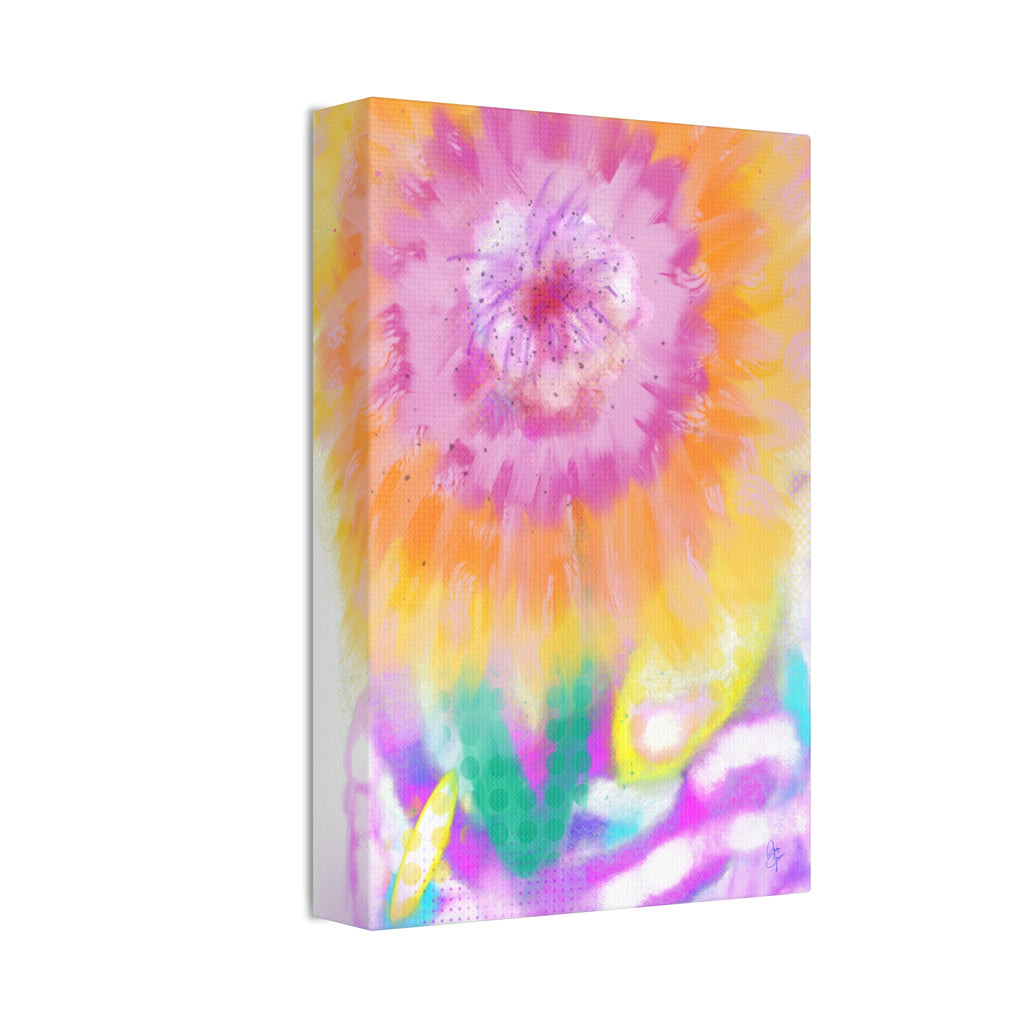 Vibrant Sunburst Floral Canvas