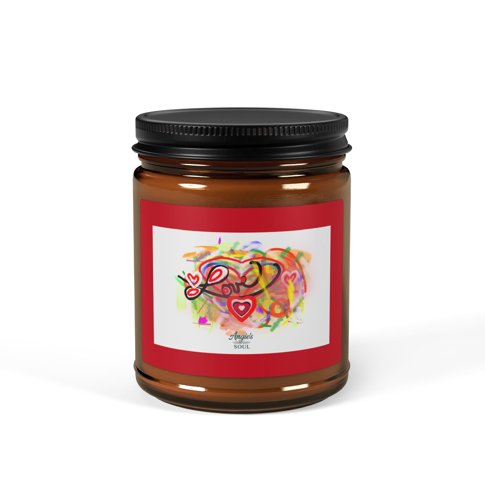 Valentine Scented Soy Candle — Amber Jar (Multi-Size)