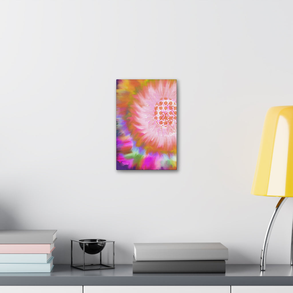 Abstract Floral Burst Canvas Stretched 1.5" — Colorful Sunflower Wall Art