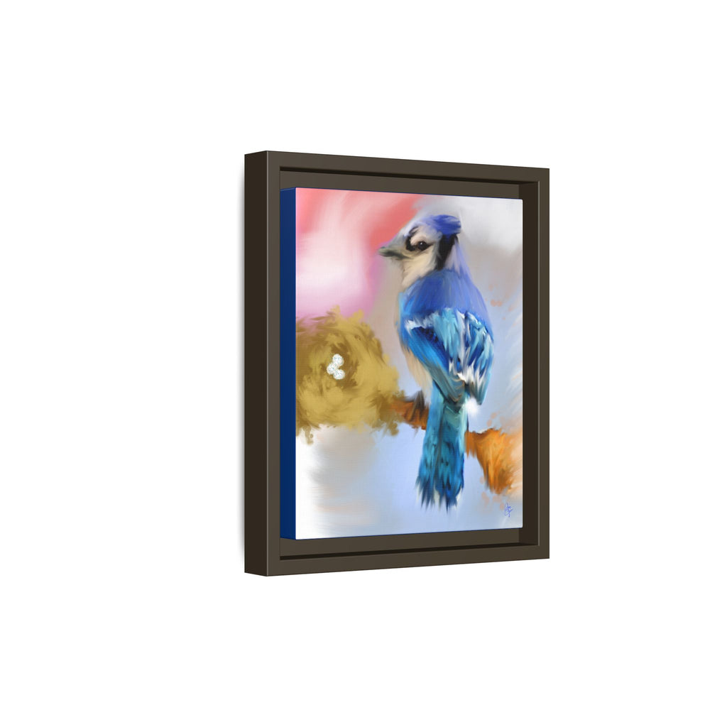 Blue Jay Art Print — Framed Matte Canvas Wall Art