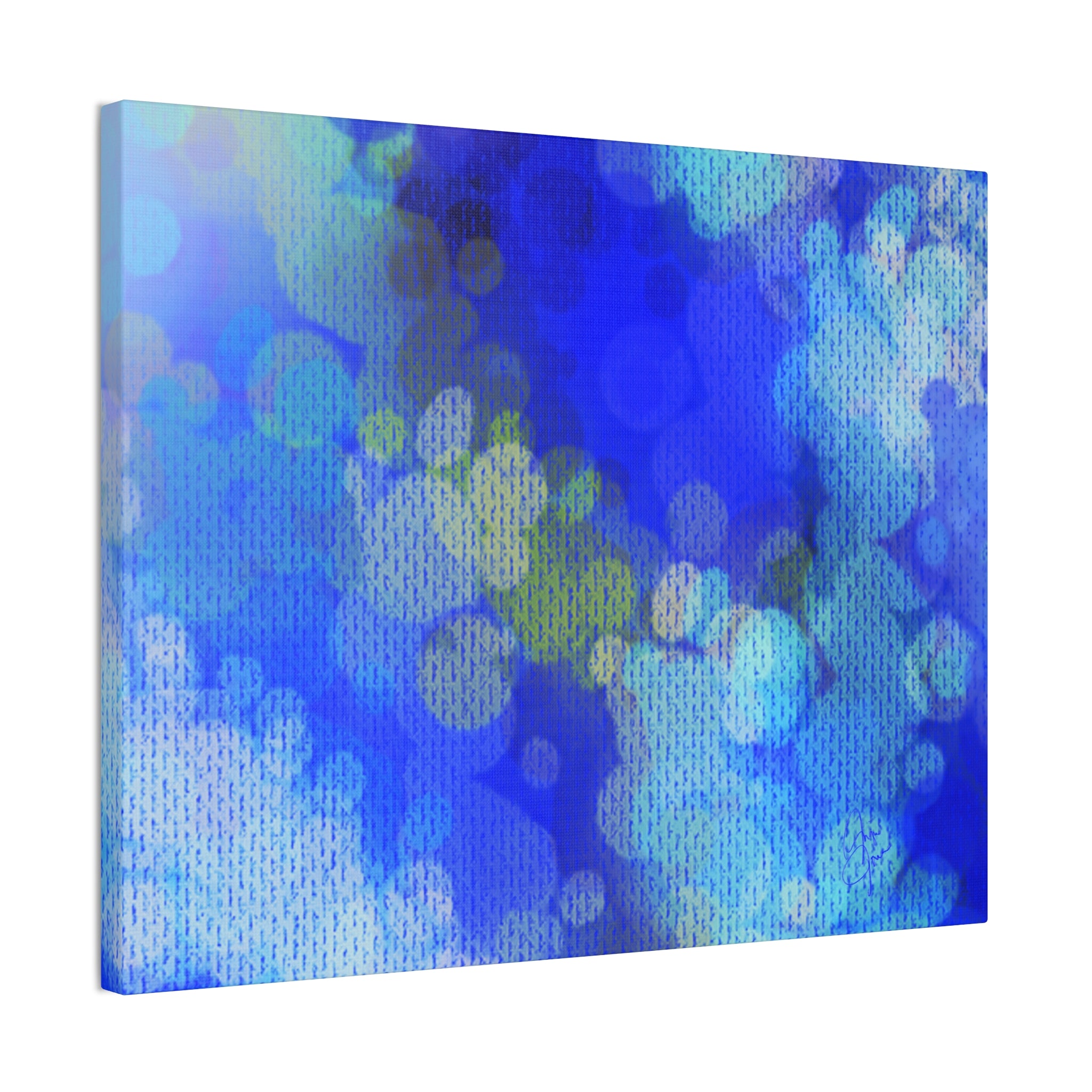 Blue Bokeh Abstract Canvas Print