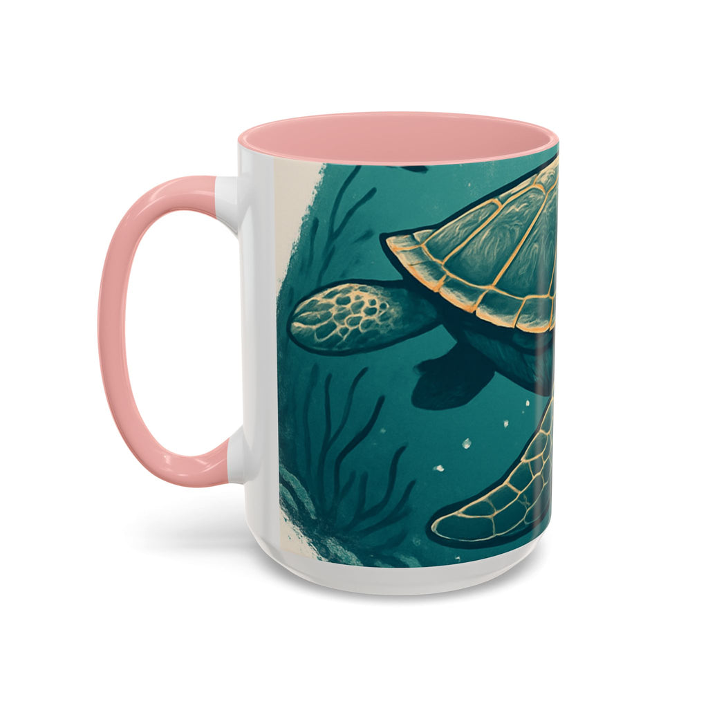 Tropical Turtle Accent Coffee Mug